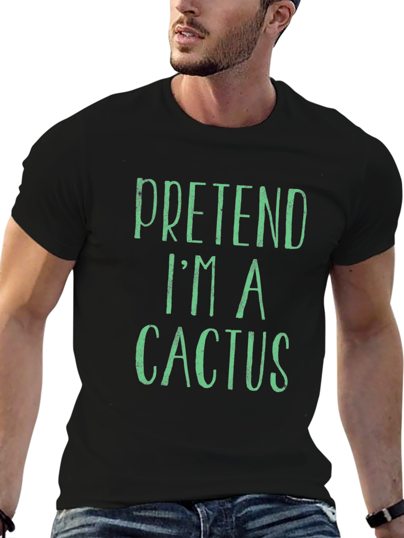 Pretend Im a Cactus Funny Graphic Novelty T-Shirt