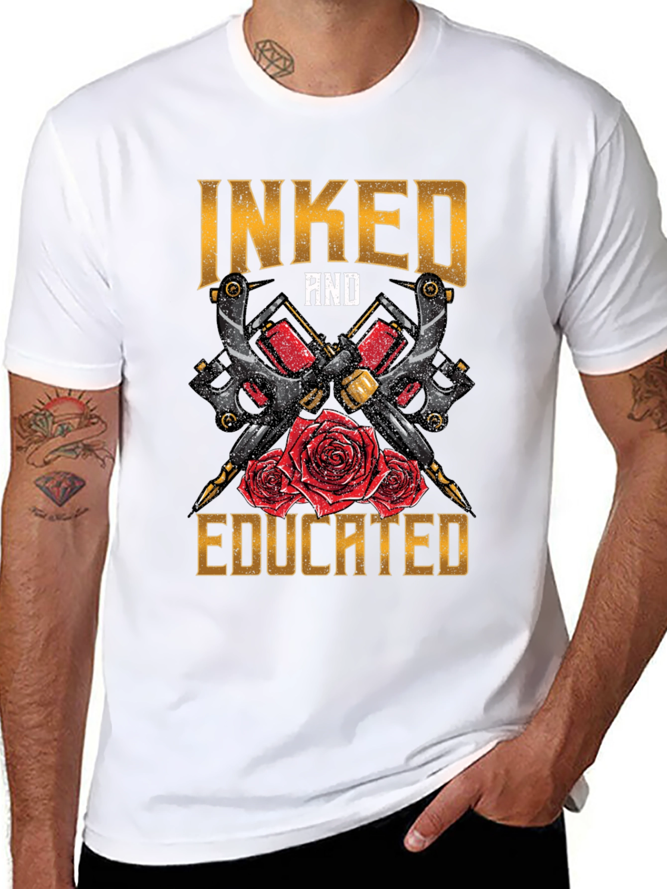 Inked and Educated Tattoo Artist T-Shirt