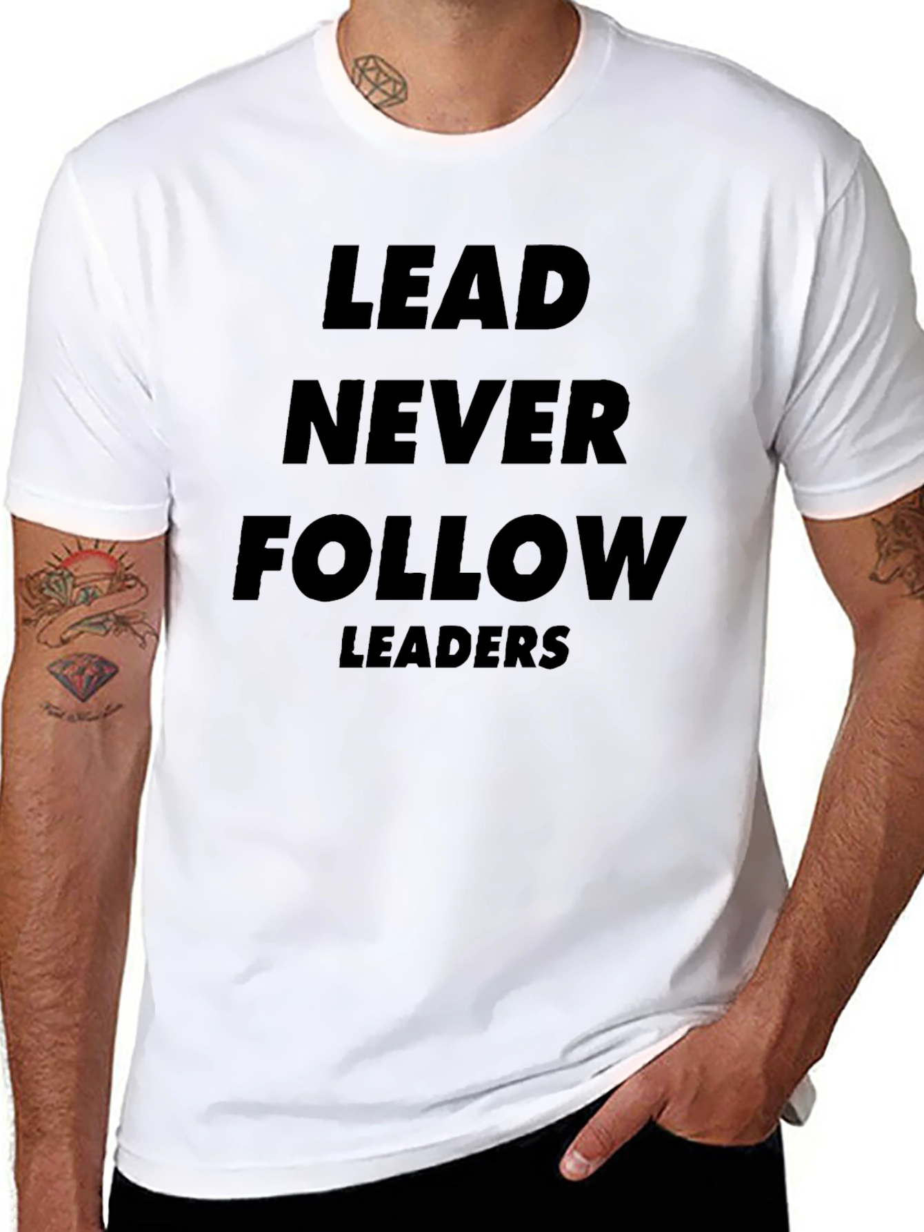 LEAD NEVER FOLLOW Graphic T-Shirt