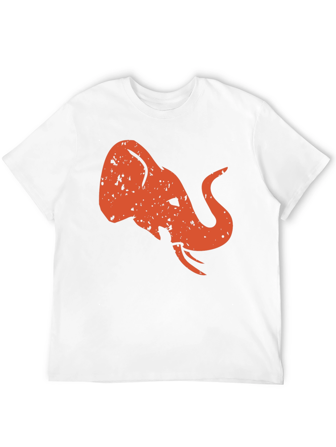Retro Elephant Graphic Tee - Black Cotton Shirt