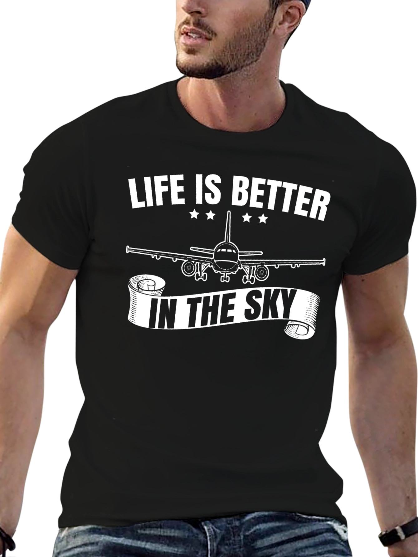 Life is Better in The Sky Airplane T-Shirt