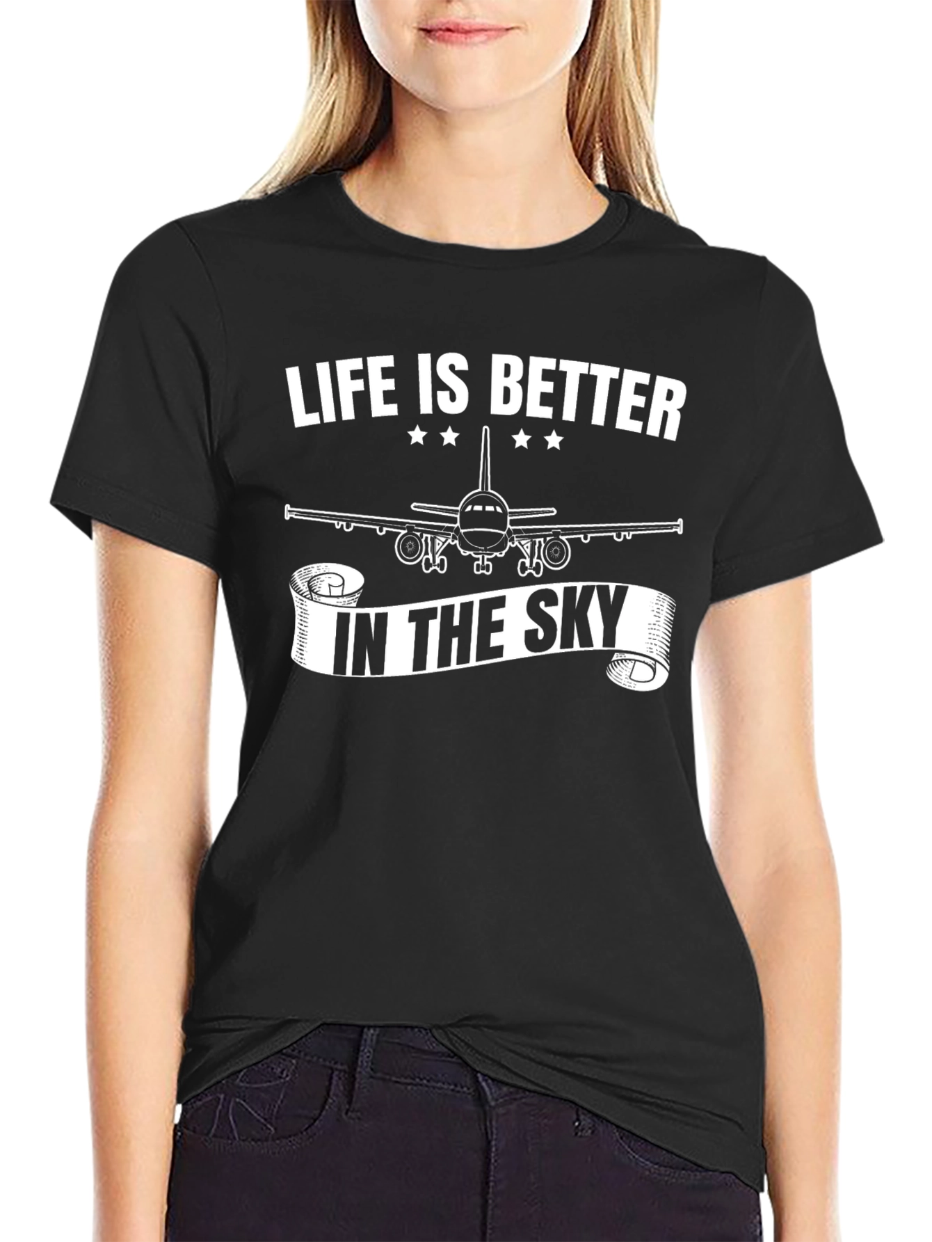 Life is Better in The Sky Airplane T-Shirt