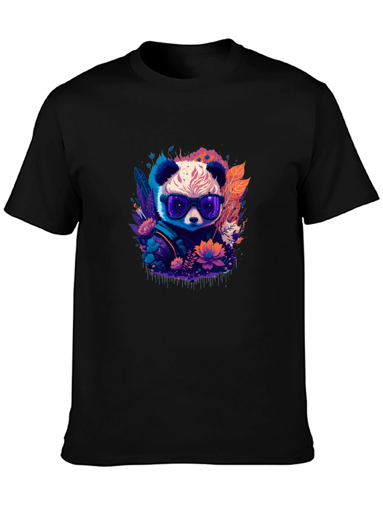 Cool Panda Graphic Tee - Black