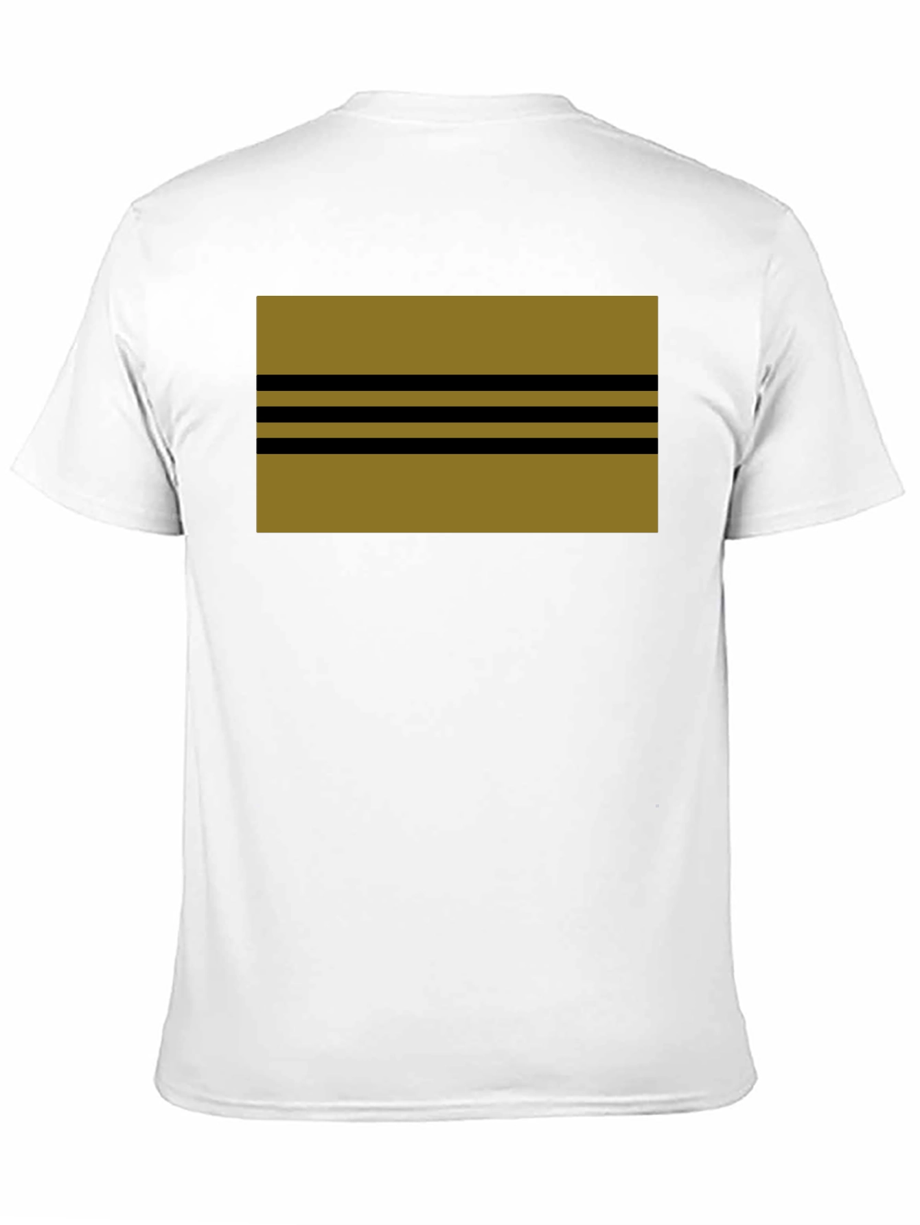 Striped Graphic Tee - Black Cotton Blend