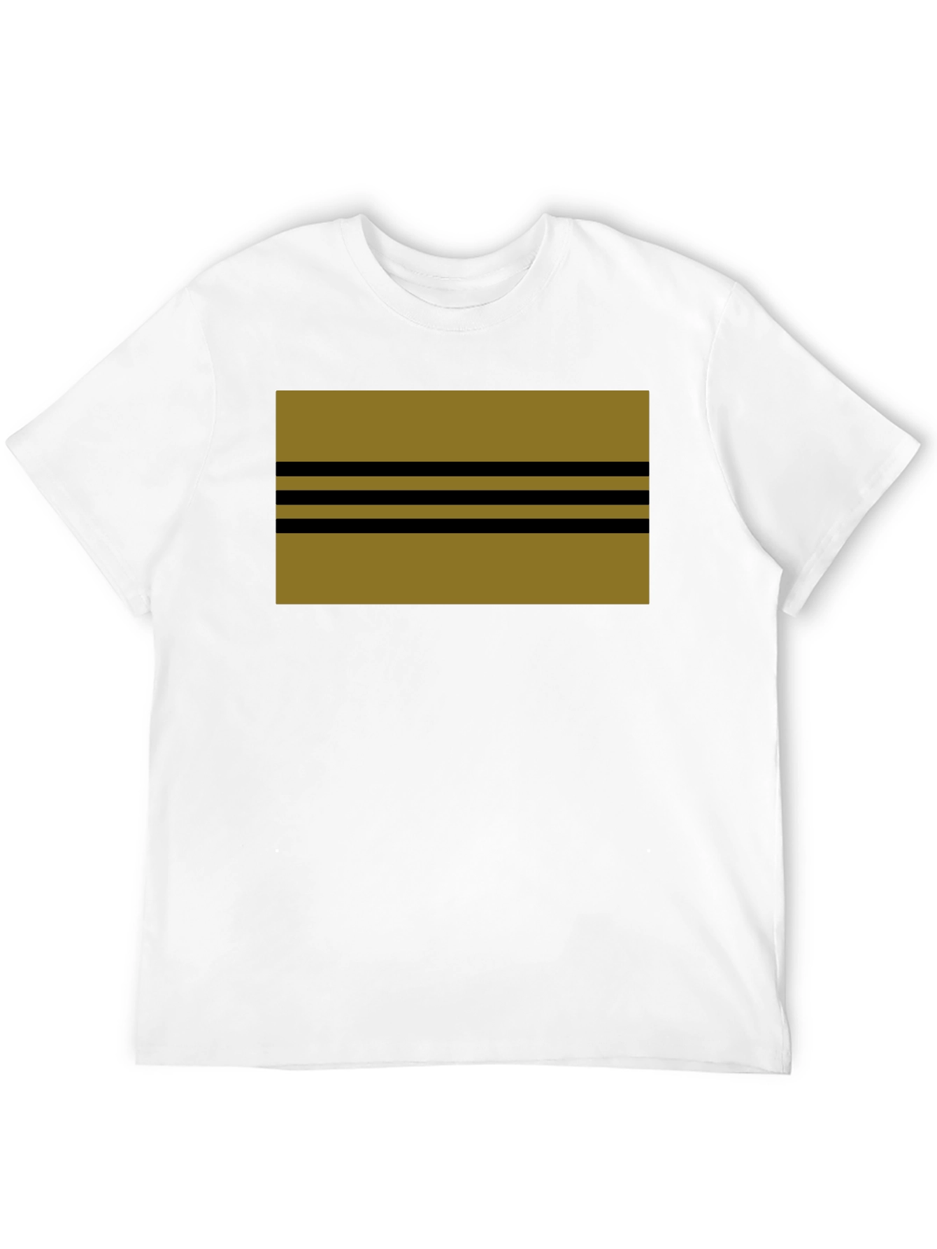 Striped Graphic Tee - Black Cotton Blend