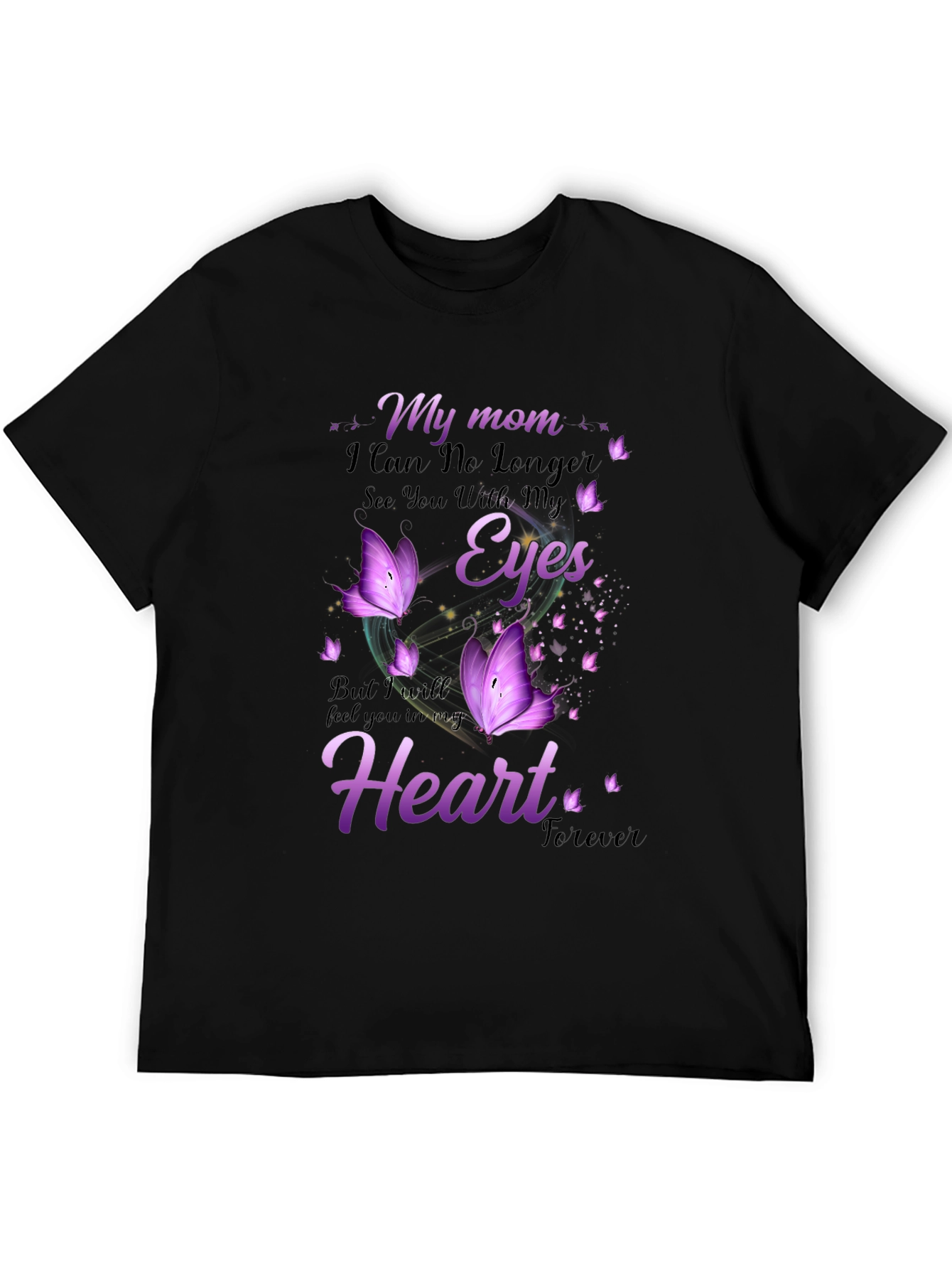 My Mom Memorial T-Shirt Butterfly Heart