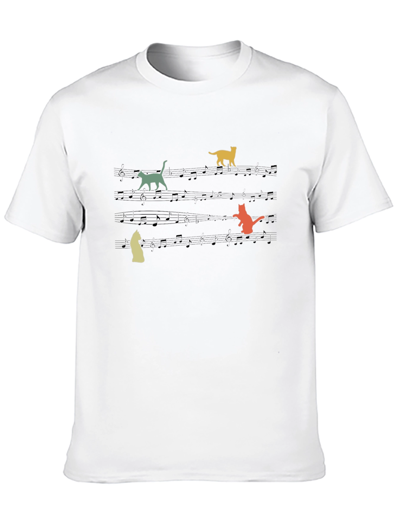 Musical Cats Graphic Tee - Black