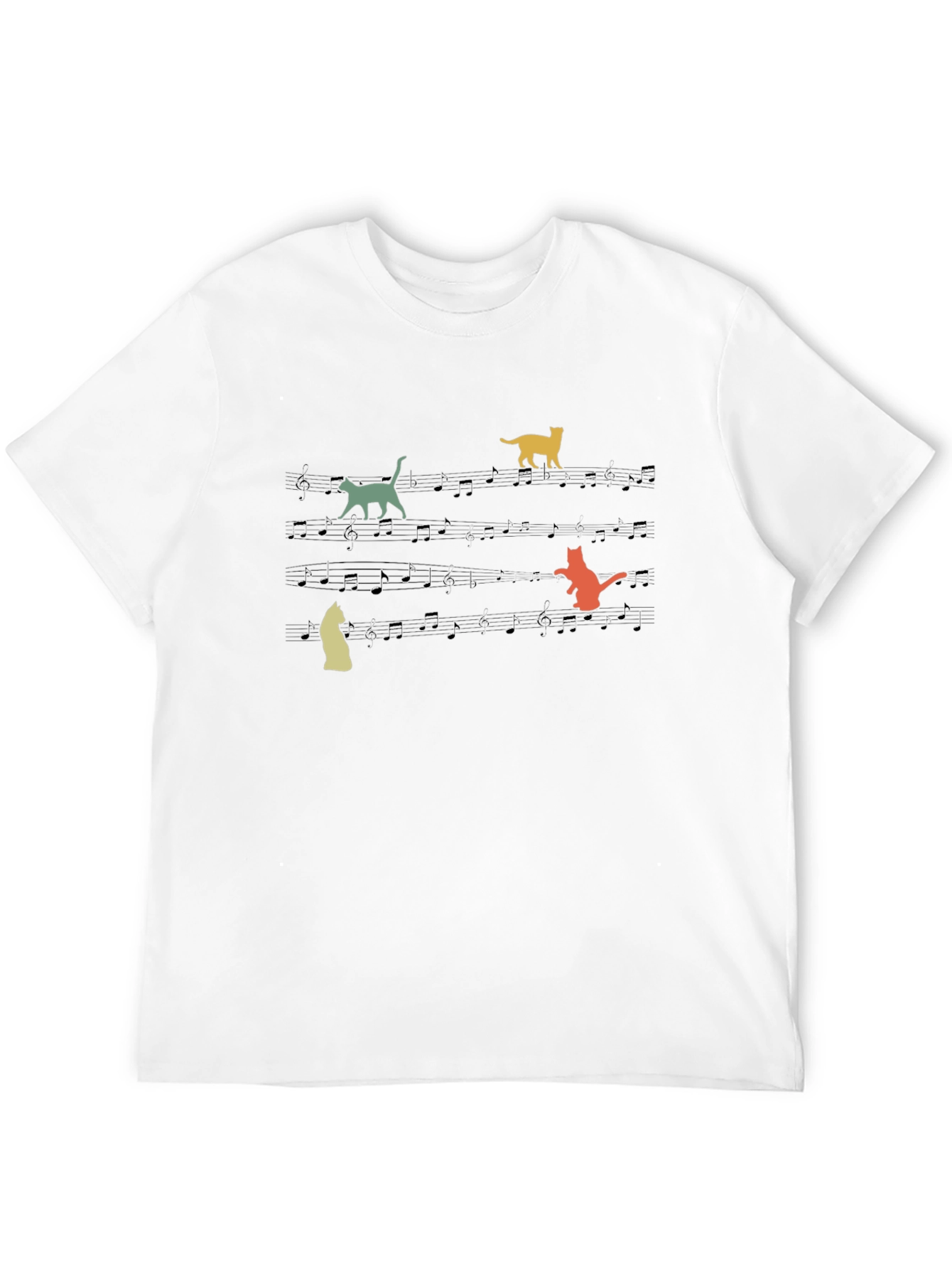Musical Cats Graphic Tee - Black