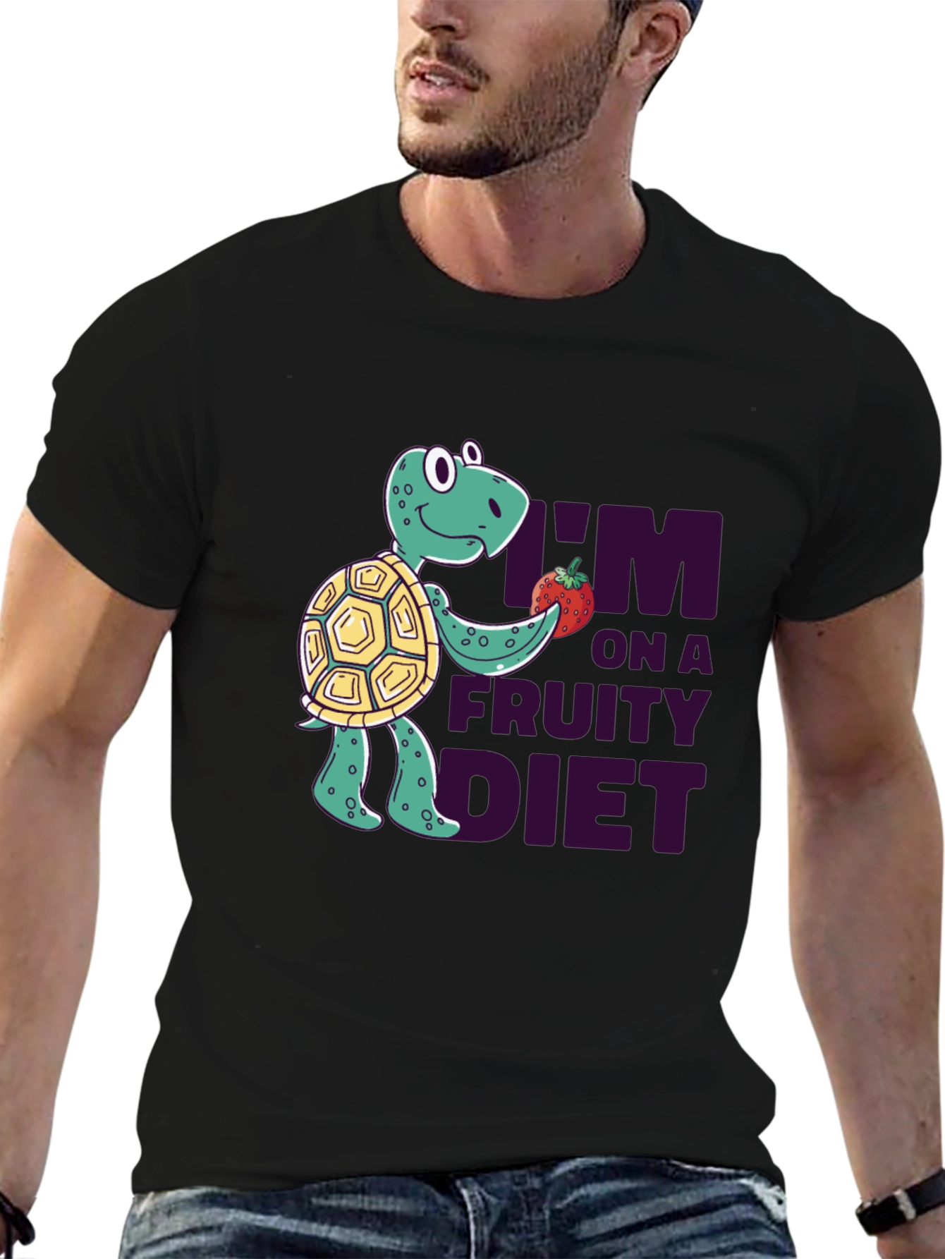 Fruity Diet Turtle T-Shirt - Fun Graphic Tee