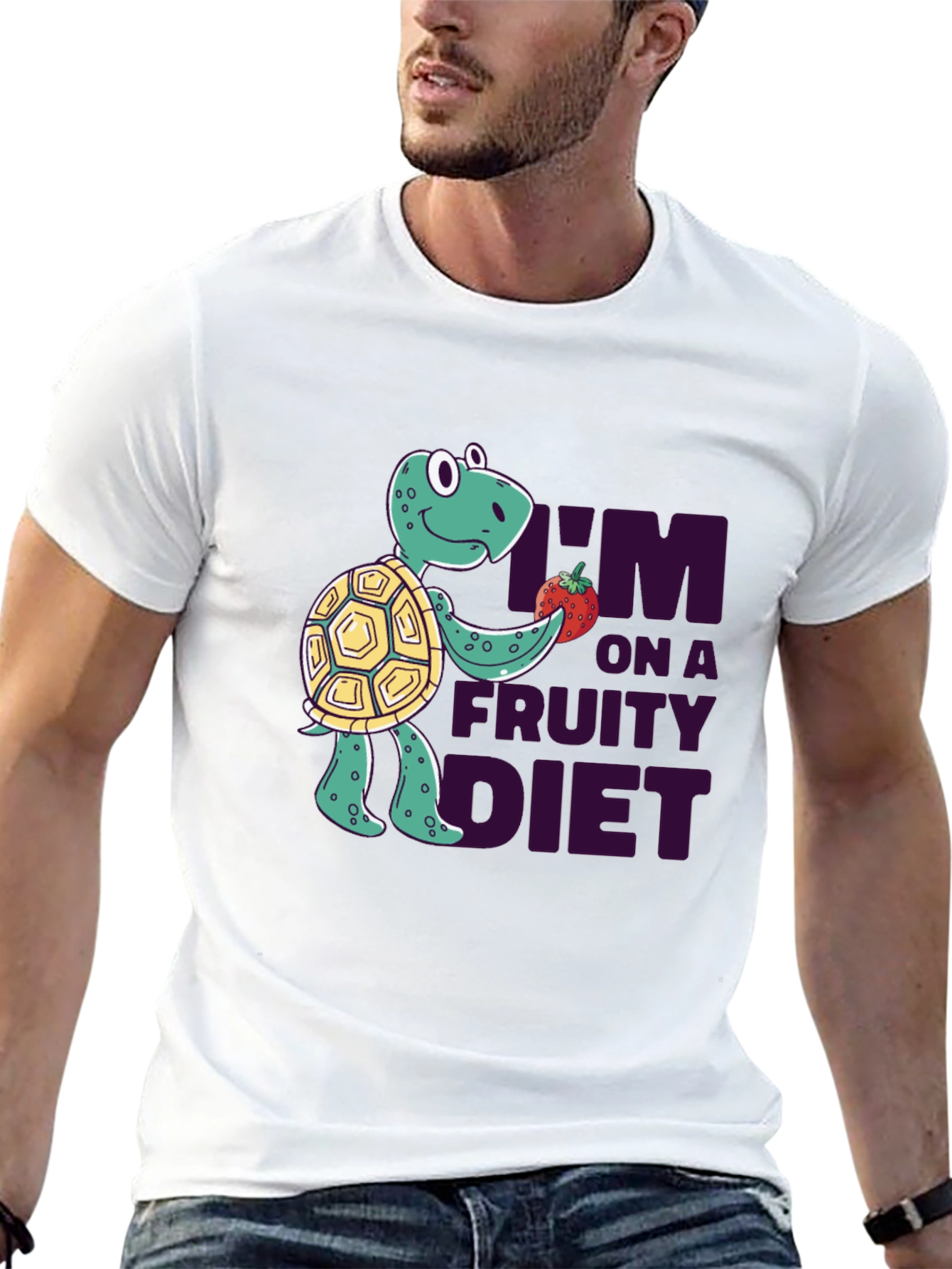 Fruity Diet Turtle T-Shirt - Fun Graphic Tee