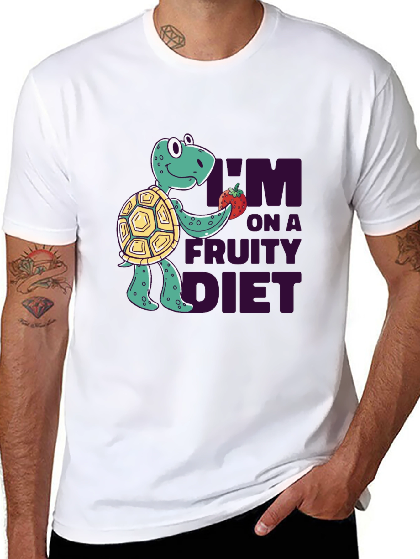 Fruity Diet Turtle T-Shirt - Fun Graphic Tee