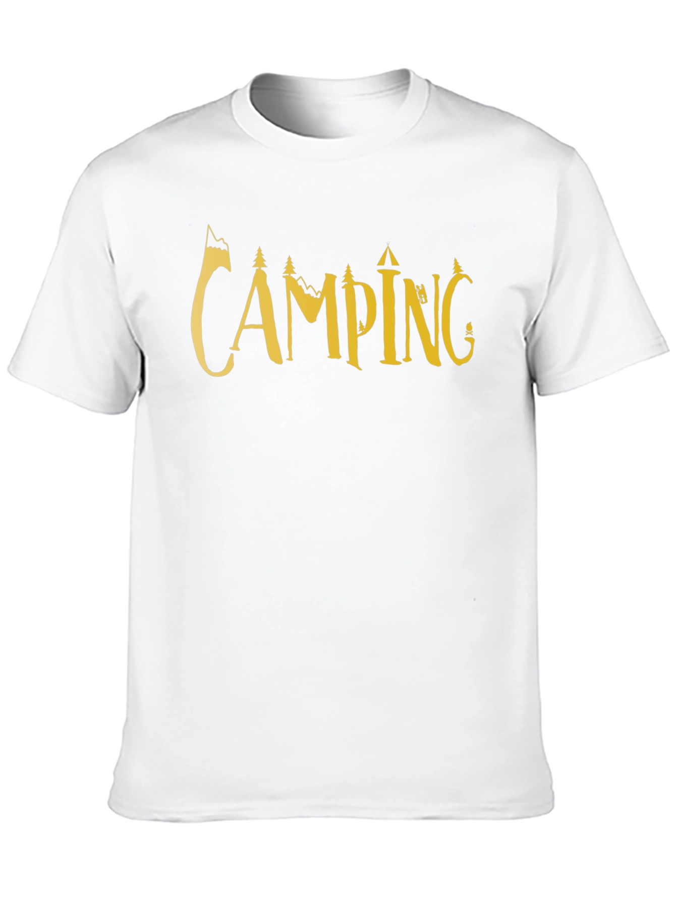 Camping Adventure T-Shirt - Black Cotton Tee