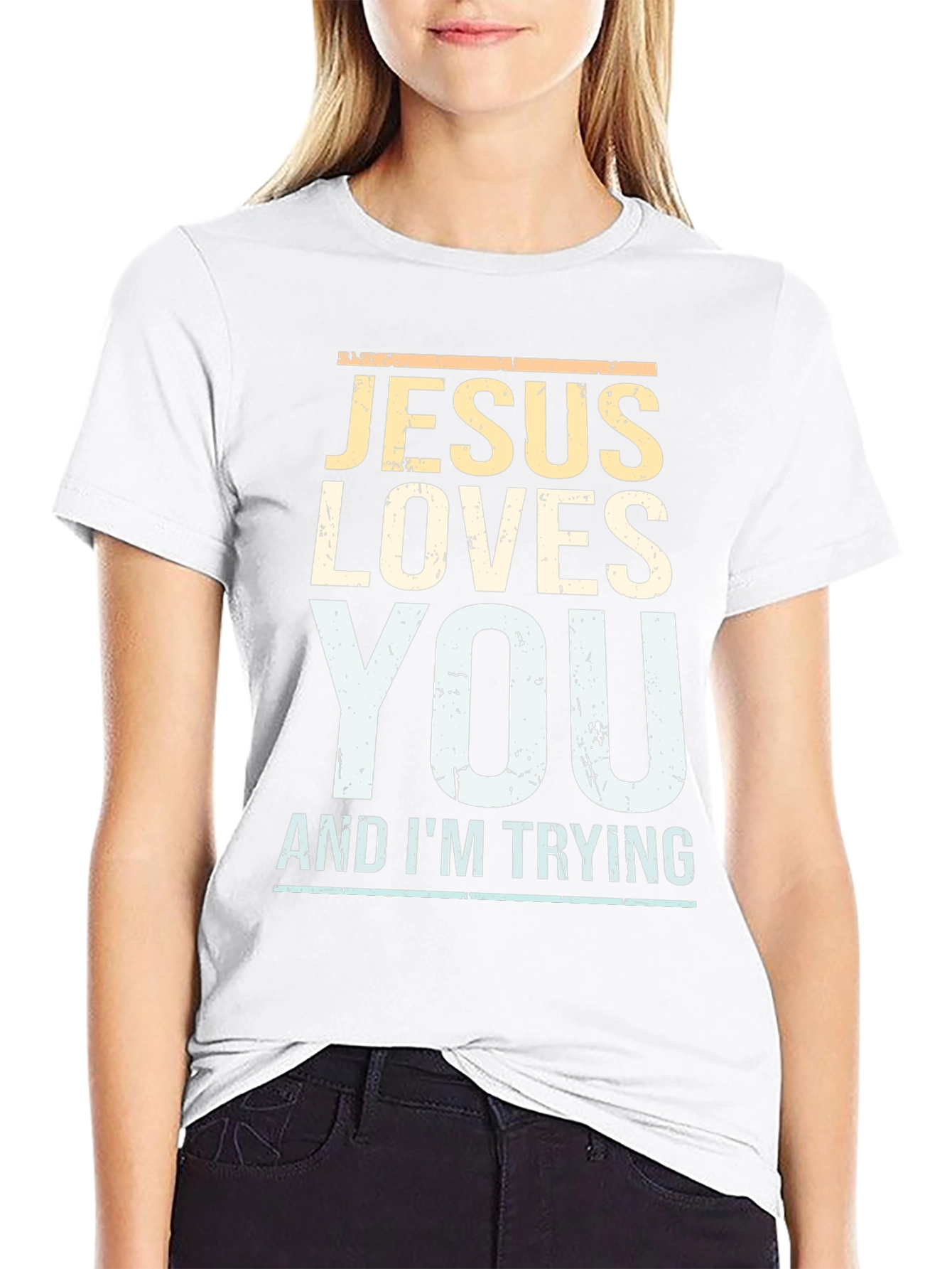 Jesus Loves You Mens Graphic T-Shirt