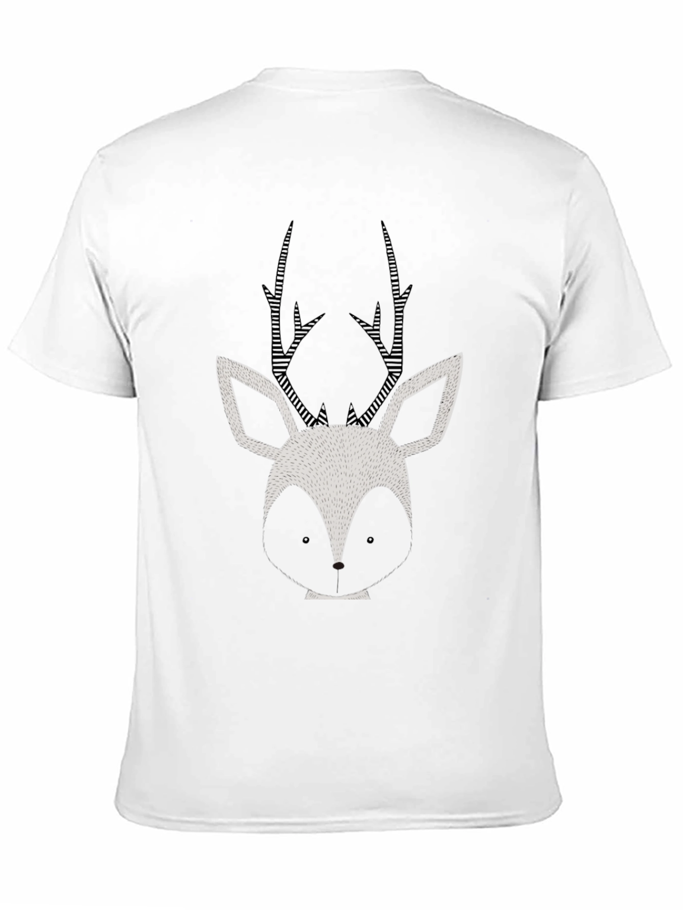 Stylish Black Deer Graphic Tee - Mens Casual T-Shirt