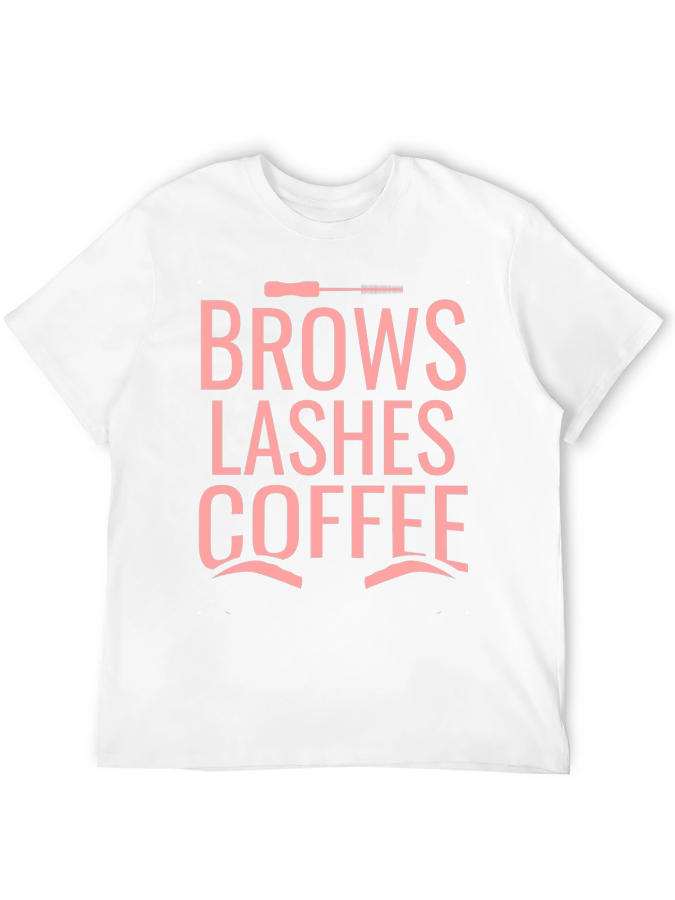 Brows Lashes Coffee Graphic Tee - Black Unisex