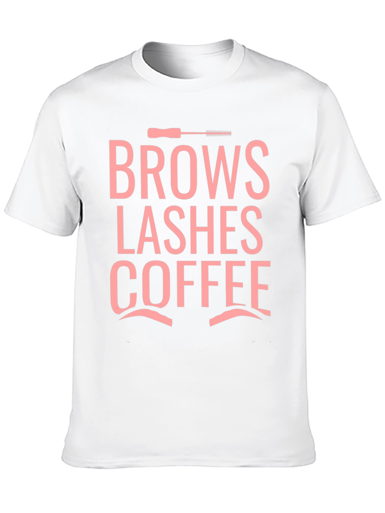 Brows Lashes Coffee Graphic Tee - Black Unisex