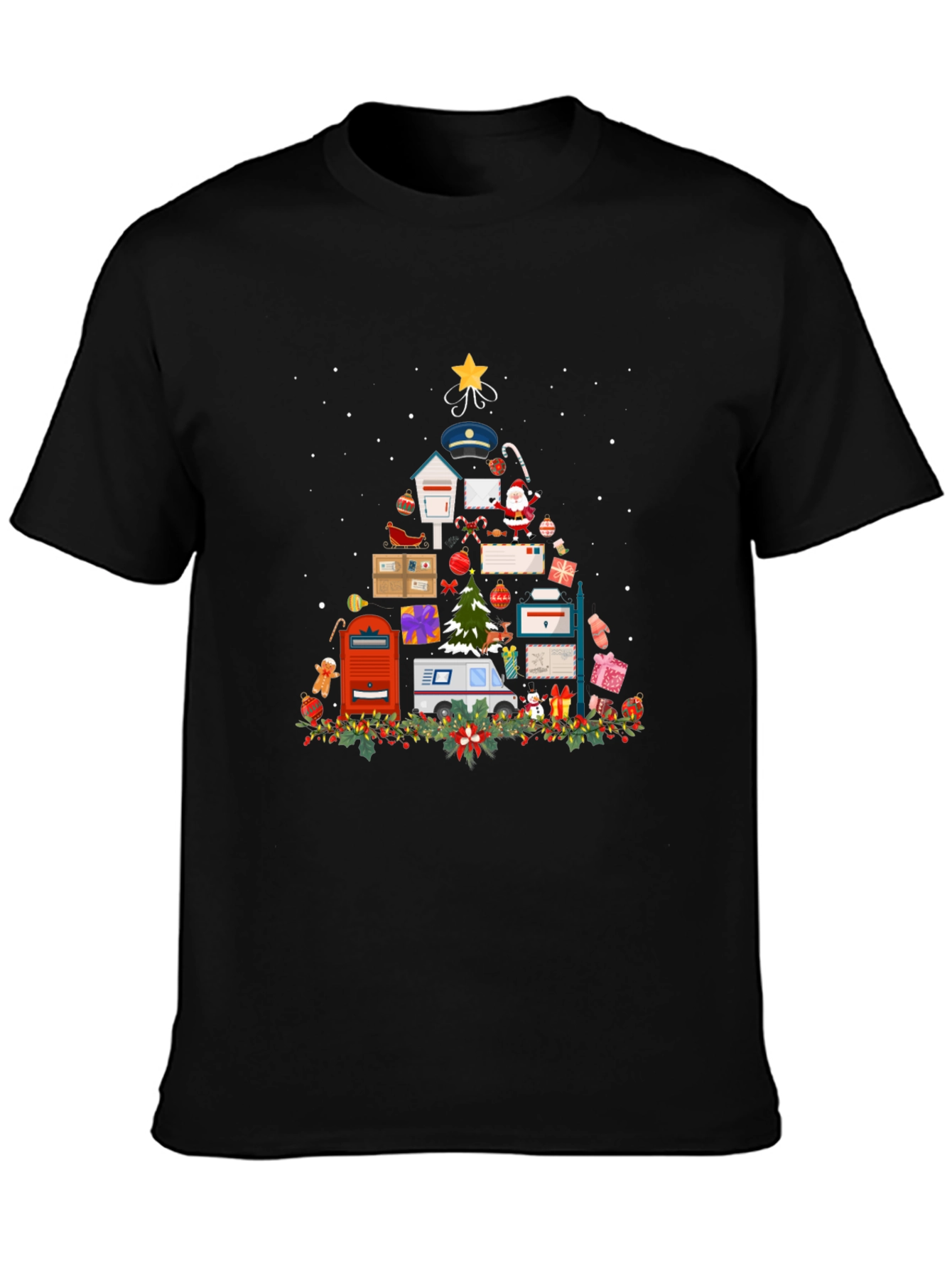 Mail Carrier Christmas Tree T-Shirt