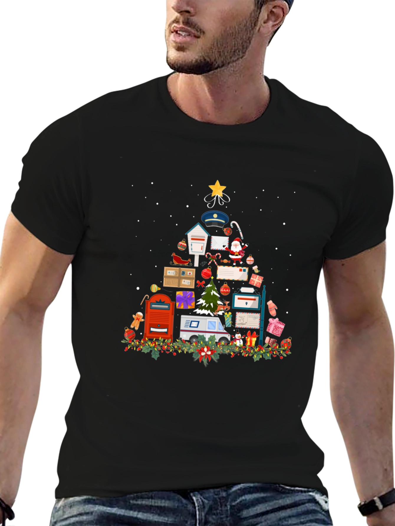 Mail Carrier Christmas Tree T-Shirt