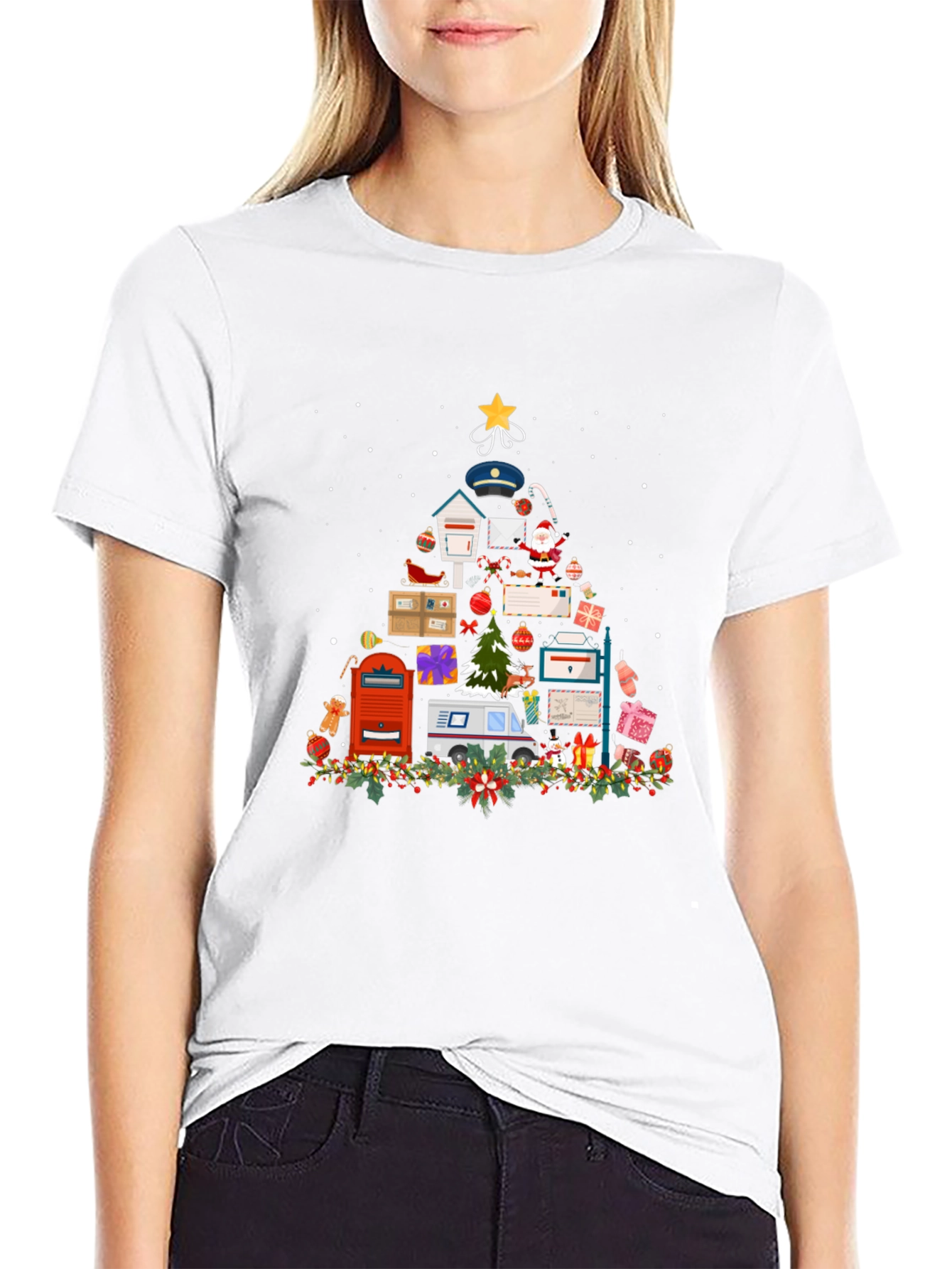Mail Carrier Christmas Tree T-Shirt