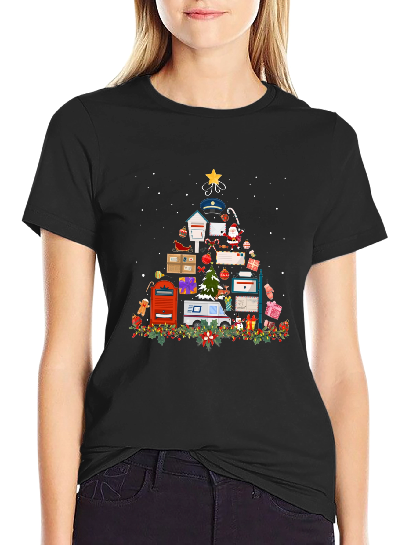 Mail Carrier Christmas Tree T-Shirt