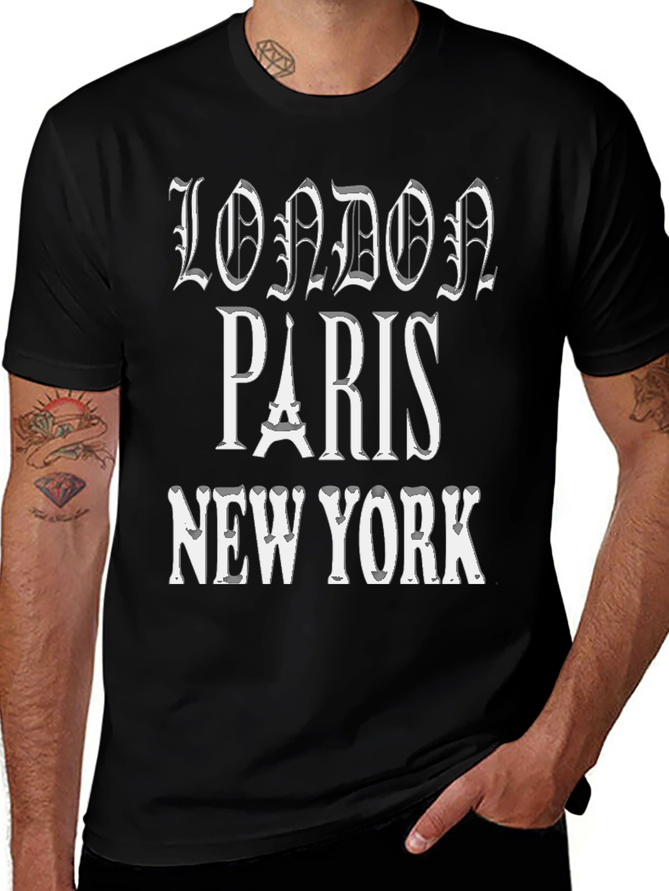 London Paris New York Graphic T-Shirt
