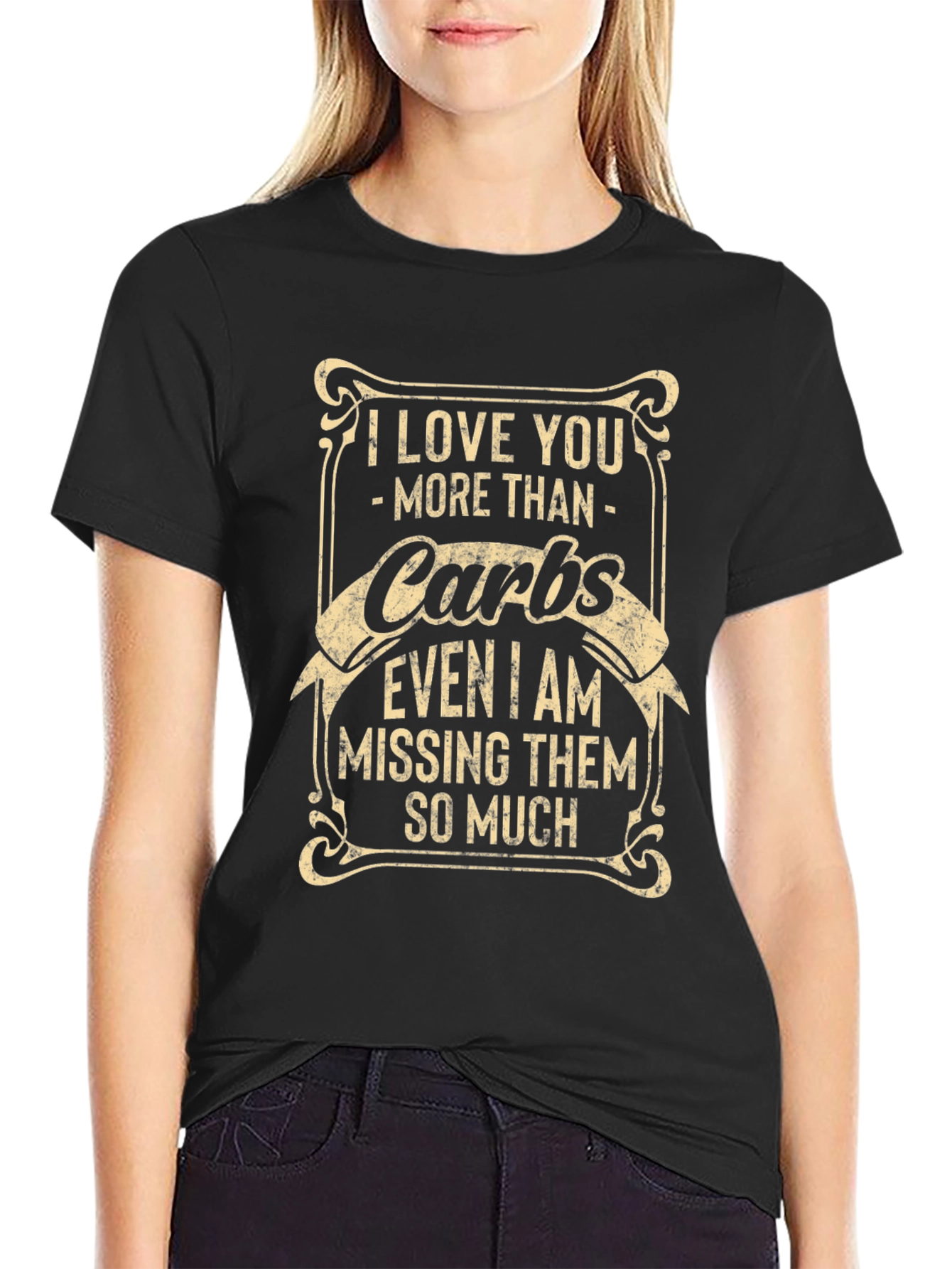 I Love You More Than Carbs Graphic T-Shirt