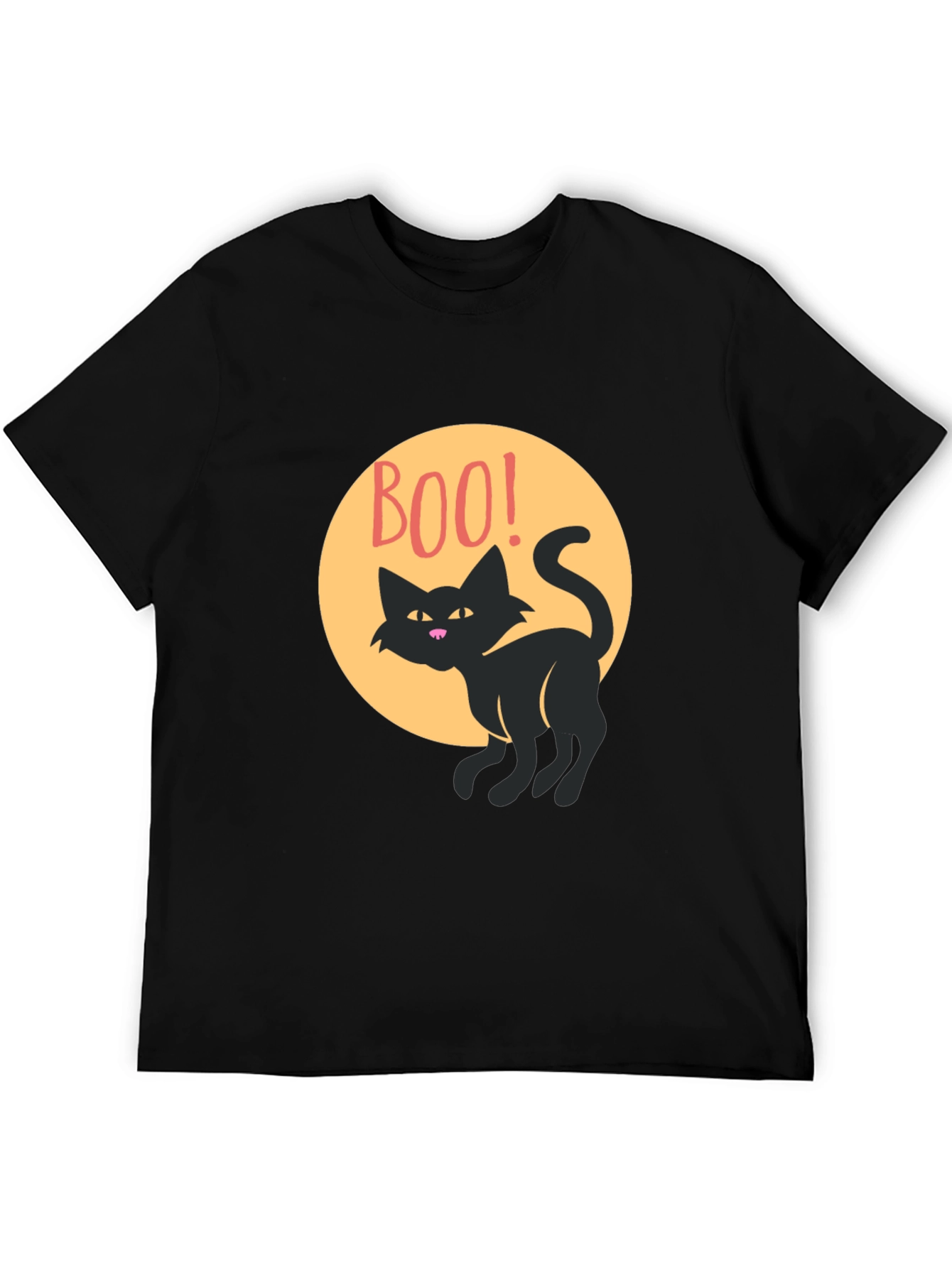 Boo Cat Graphic Tee - Spooky Season Style