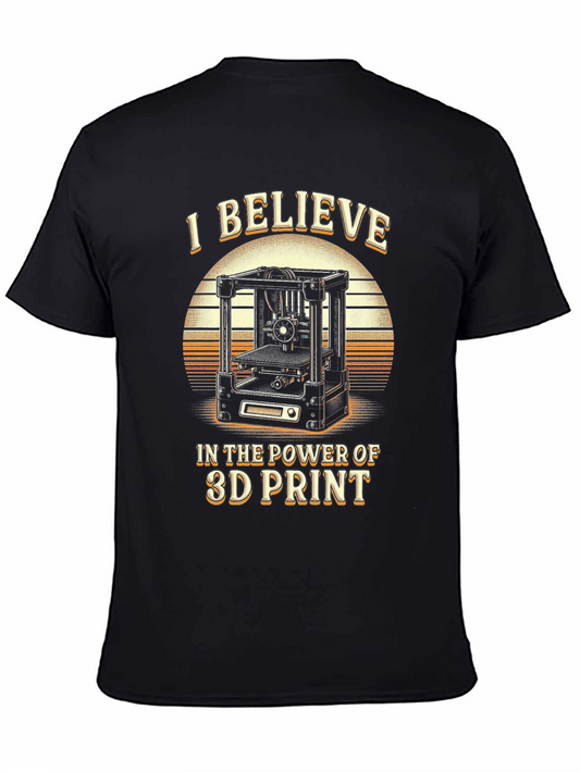 3D Print Believer T-Shirt - Black