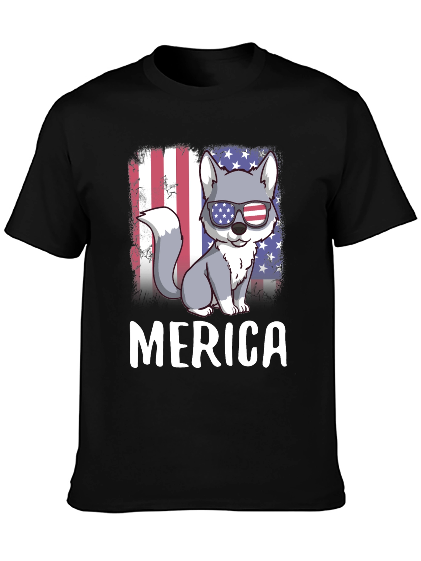 Patriotic Wolf Merica T-Shirt