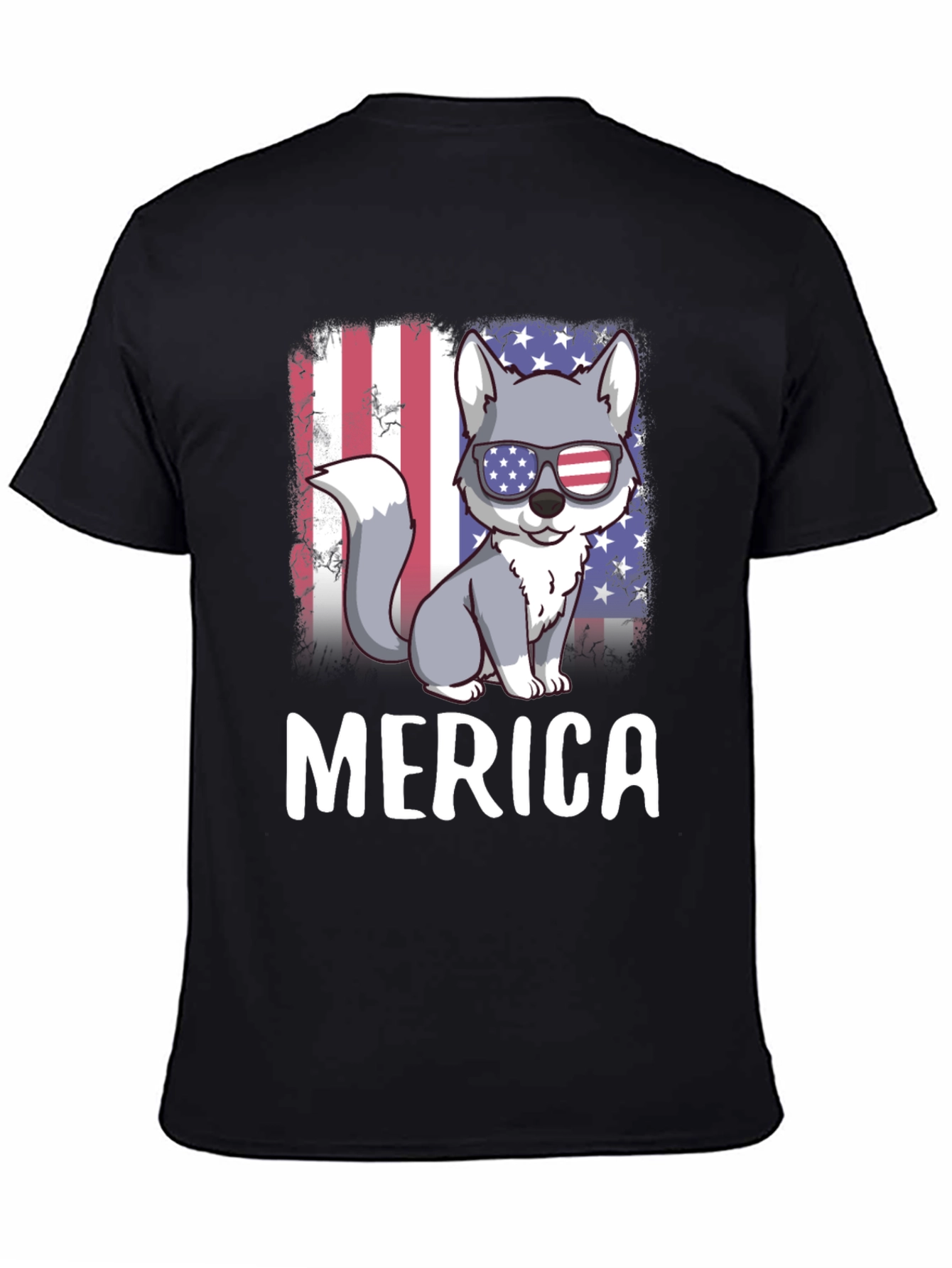 Patriotic Wolf Merica T-Shirt