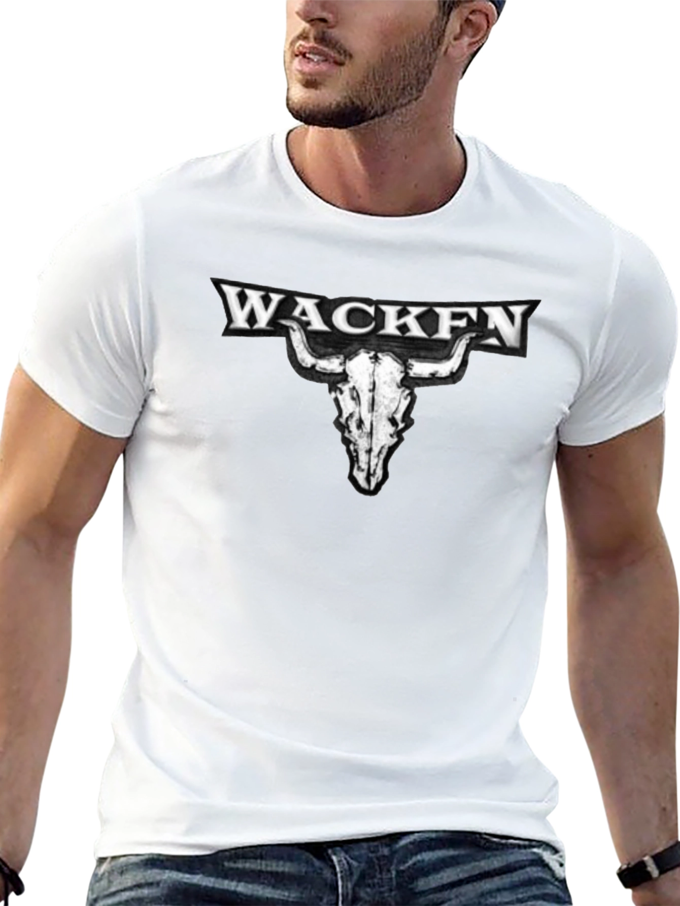 Wacken Bull Skull Graphic T-Shirt