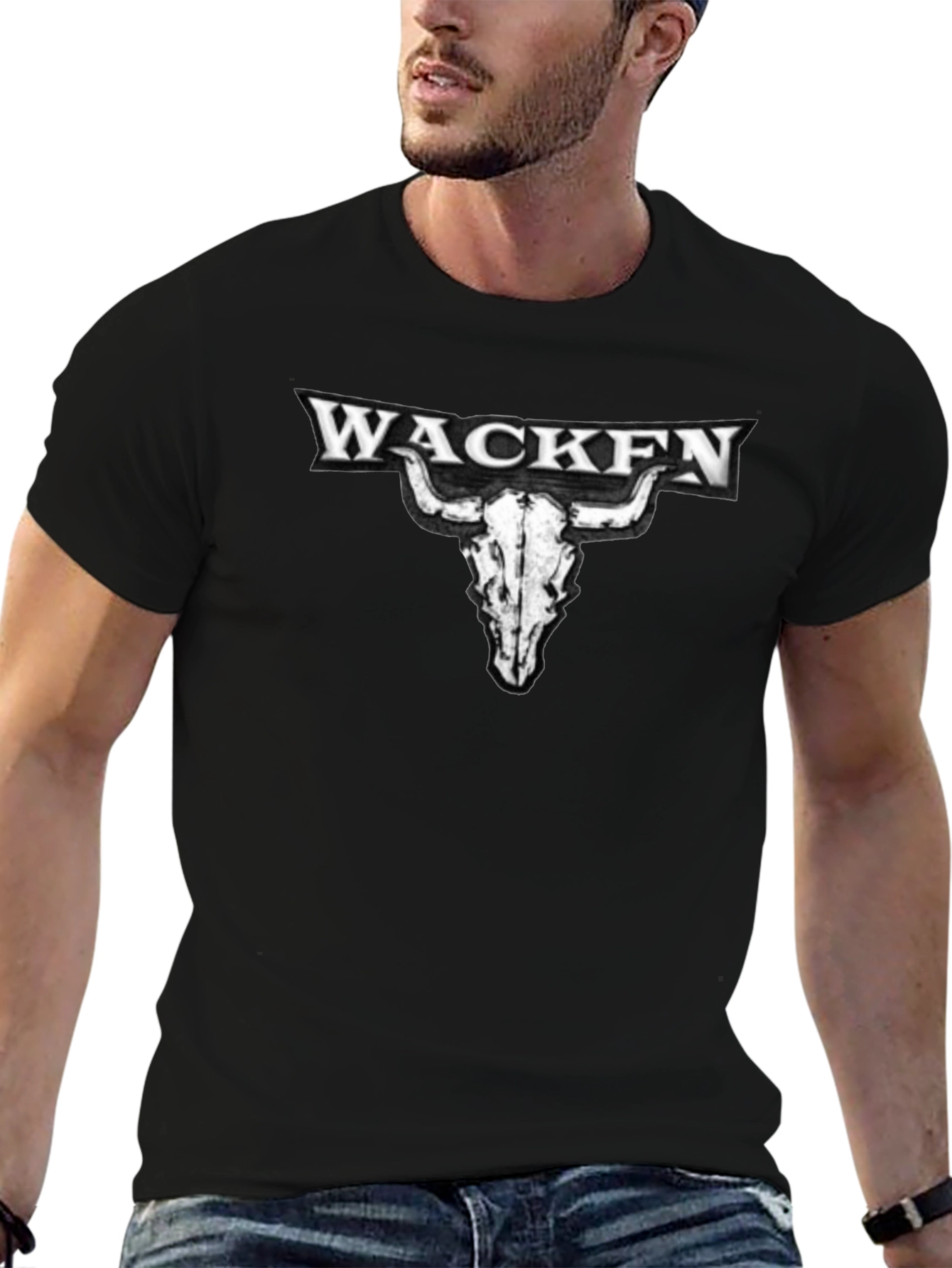 Wacken Bull Skull Graphic T-Shirt