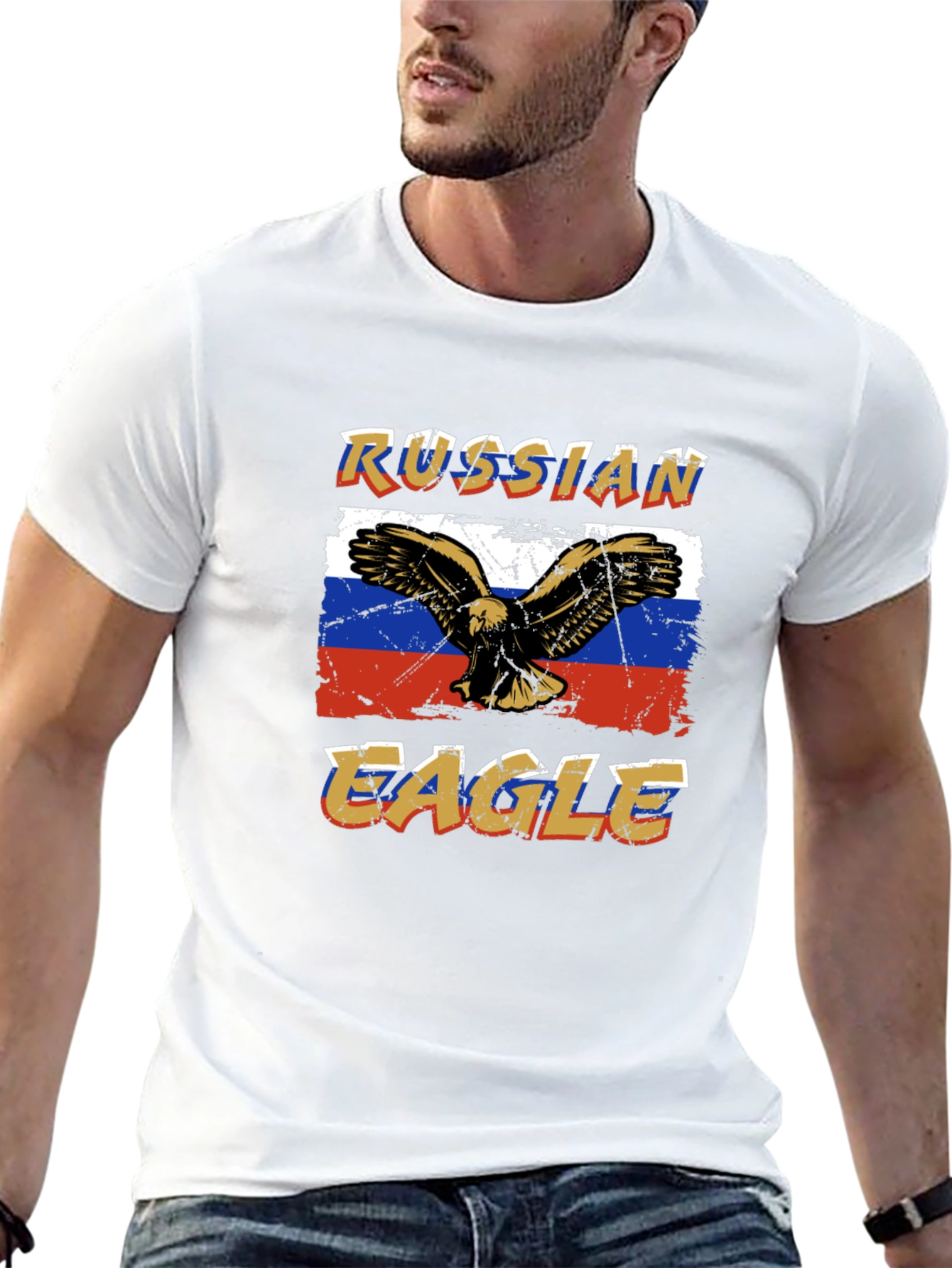 Russian Eagle Graphic T-Shirt - Black