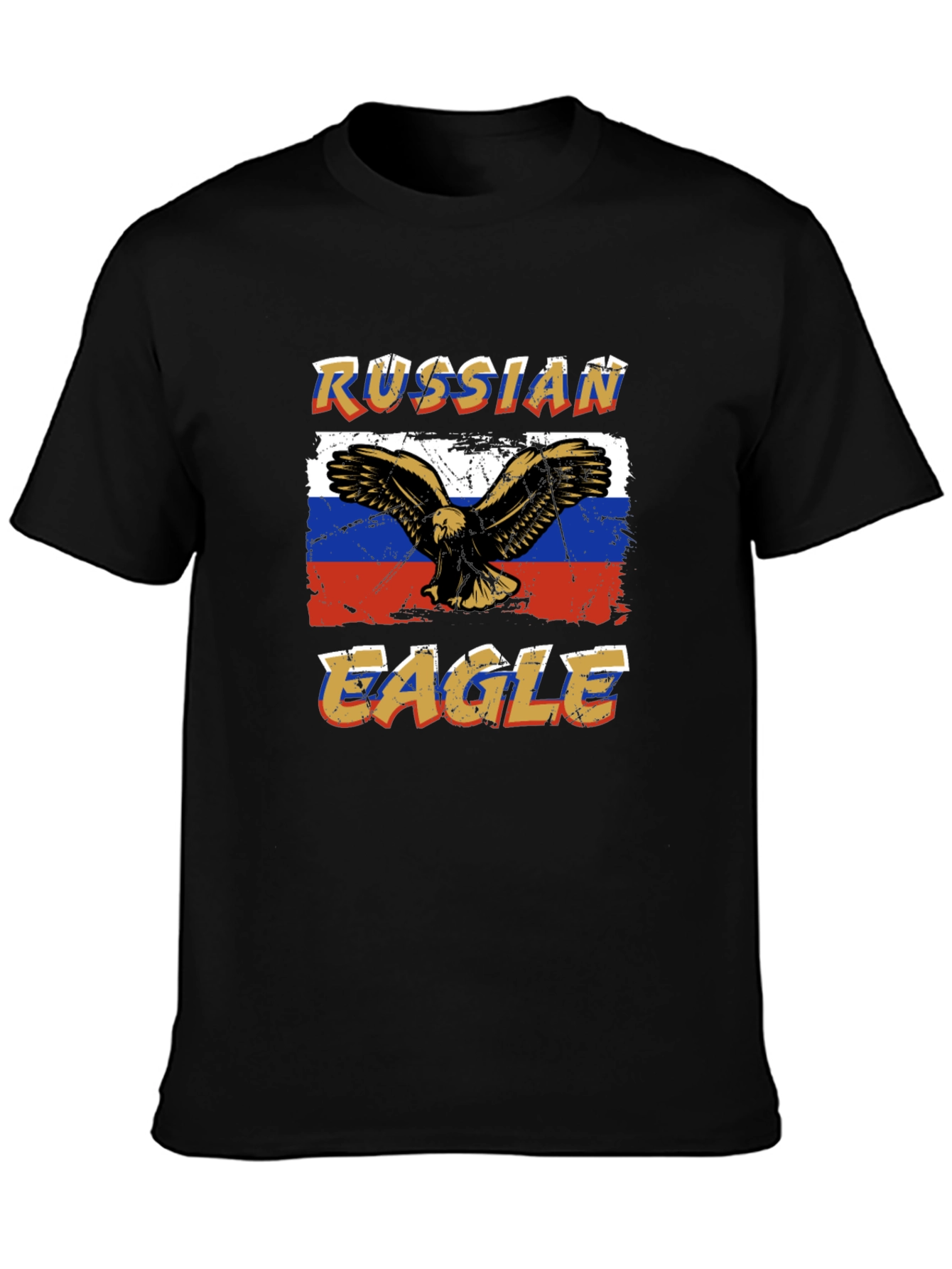 Russian Eagle Graphic T-Shirt - Black