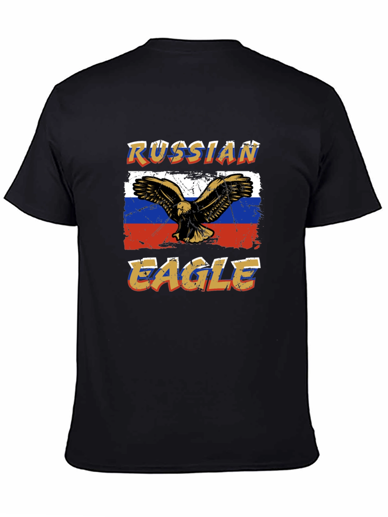 Russian Eagle Graphic T-Shirt - Black