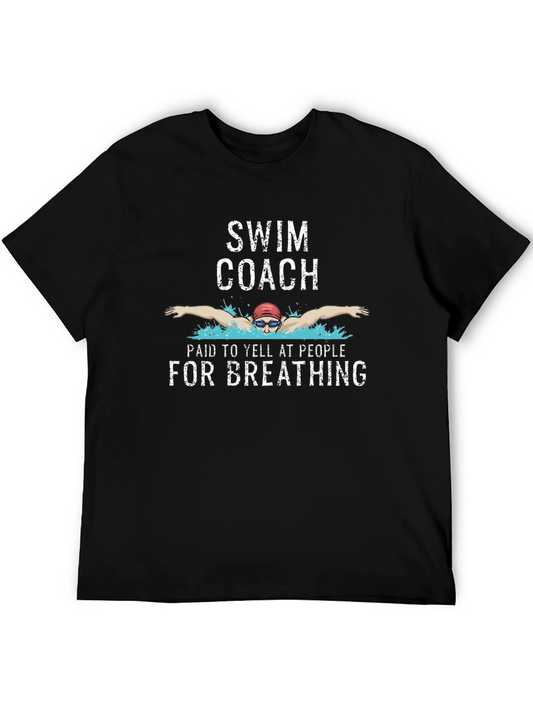 Swim Coach Humor Graphic T-Shirt