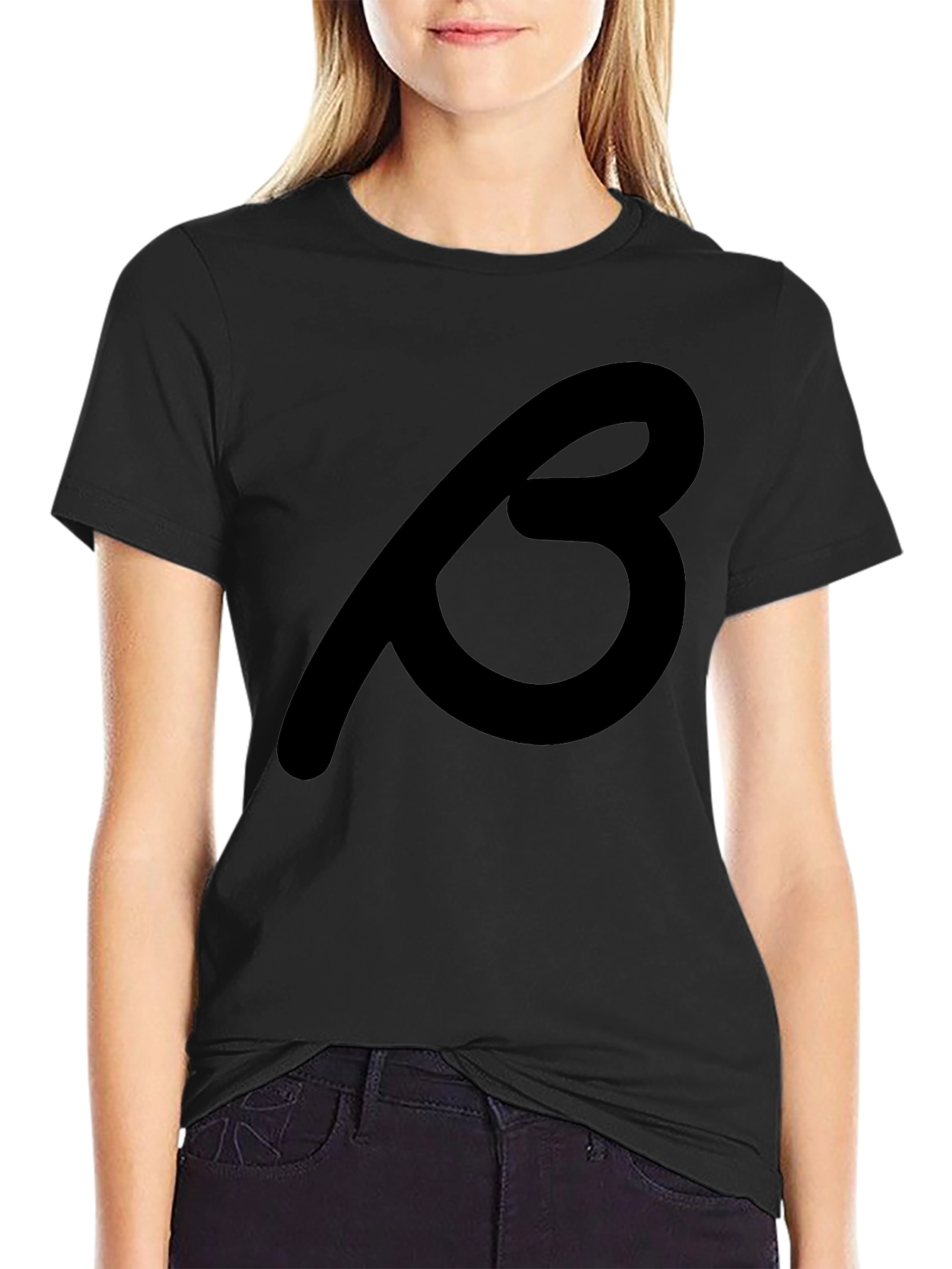 Beta Symbol Graphic Tee - Black Casual Shirt