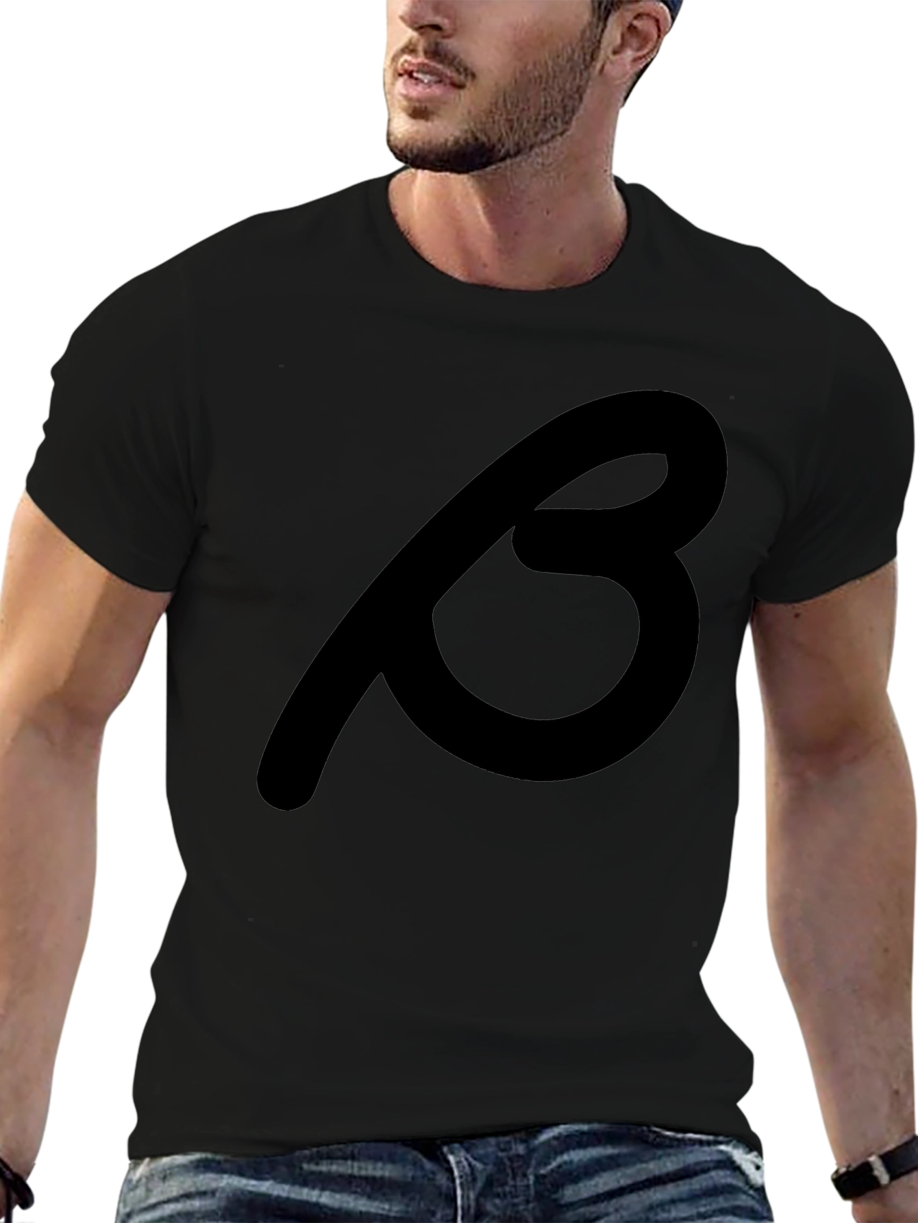 Beta Symbol Graphic Tee - Black Casual Shirt