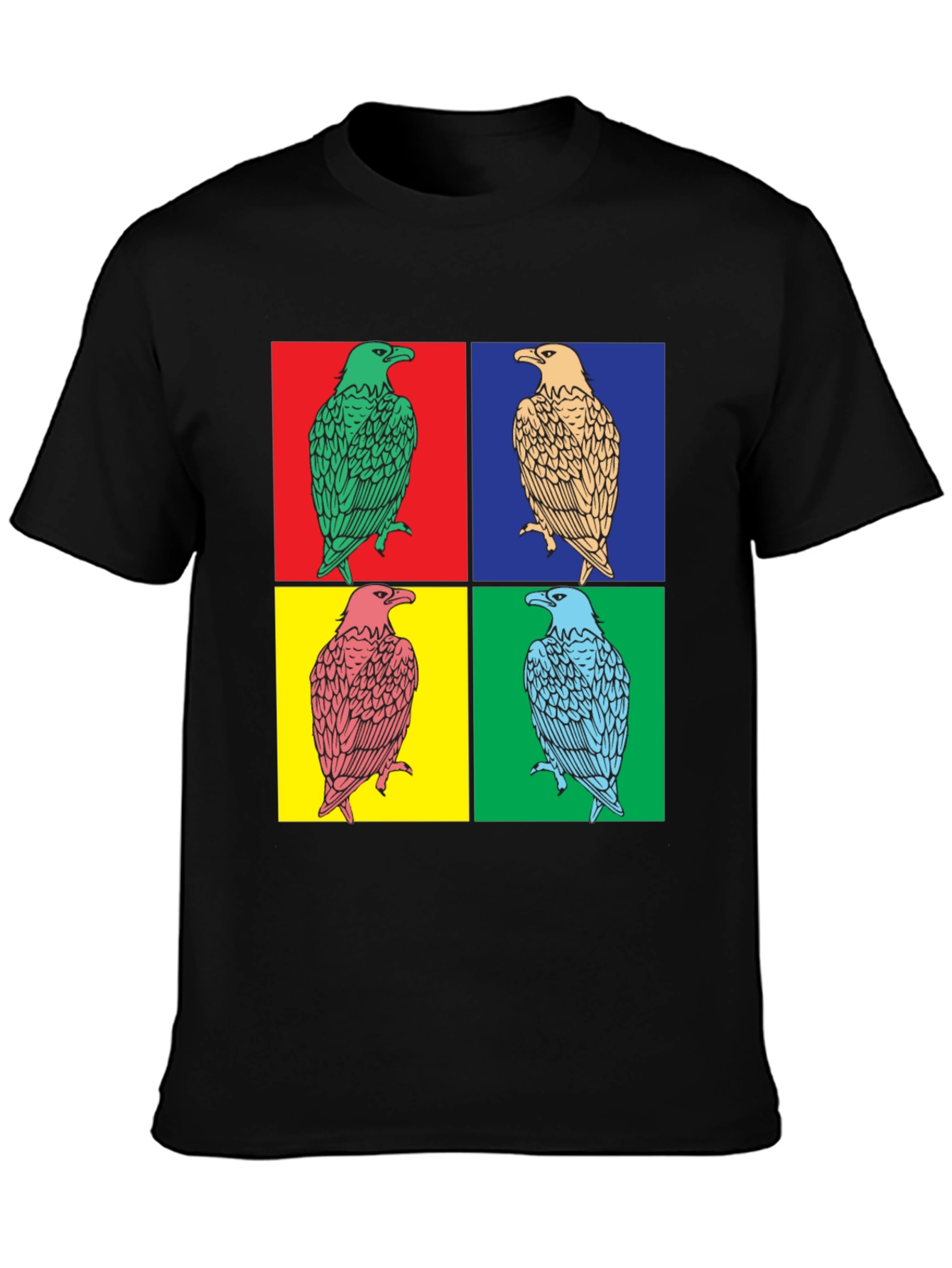 Pop Art Eagle Graphic Tee - Bold Style