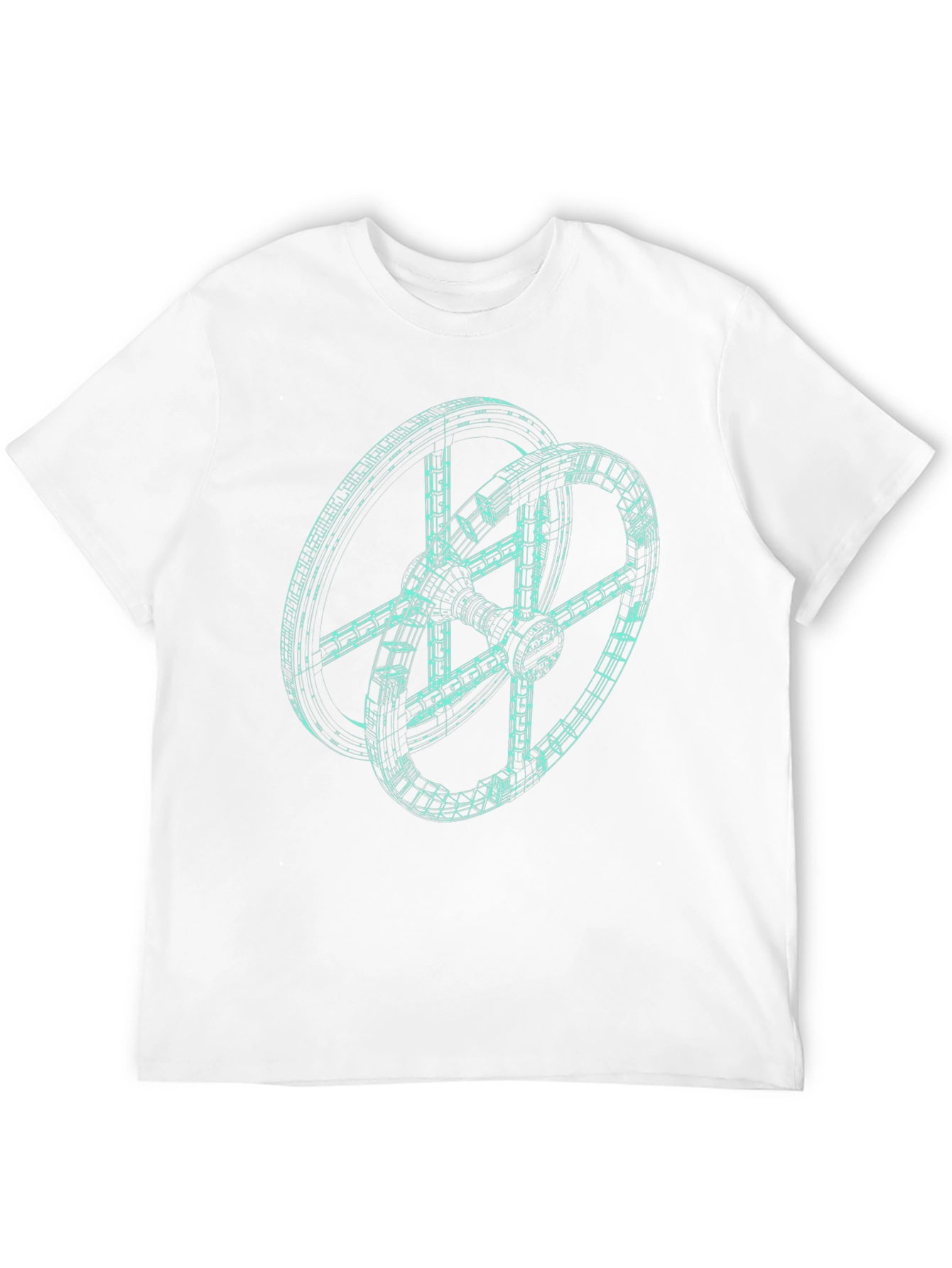Sci-Fi Station Tee - Modern Futuristic Design