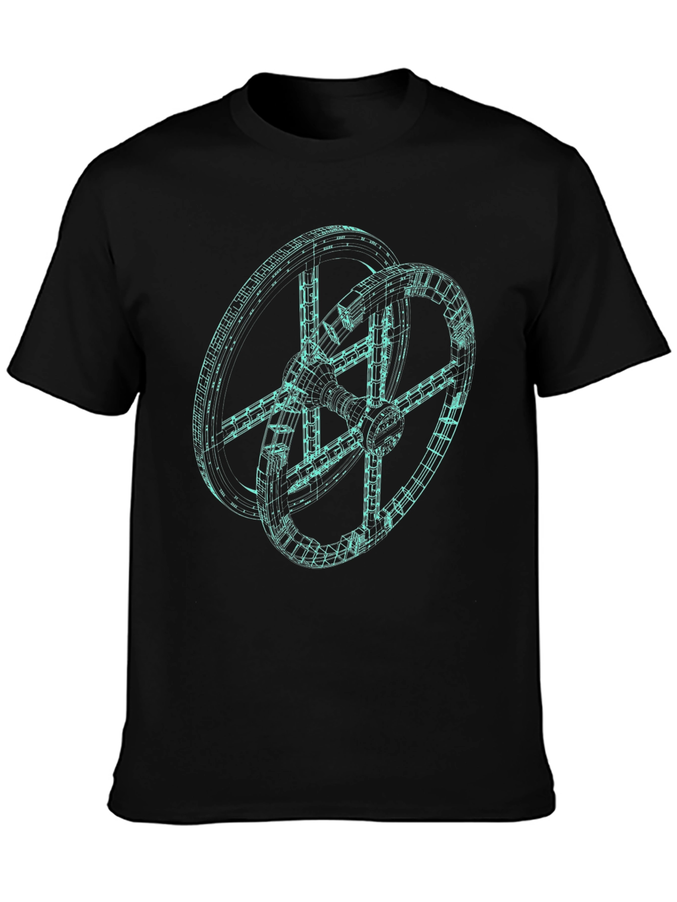 Sci-Fi Station Tee - Modern Futuristic Design