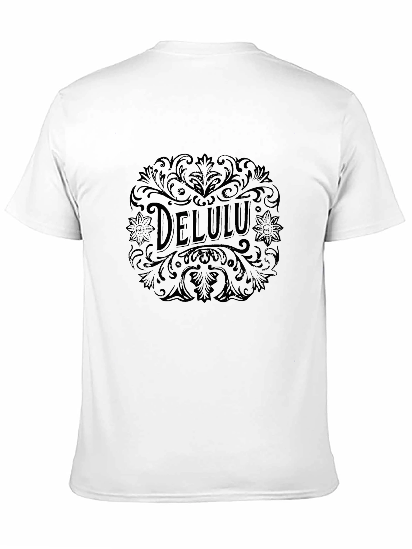 Delulu Graphic Tee - Black Cotton Casual Wear