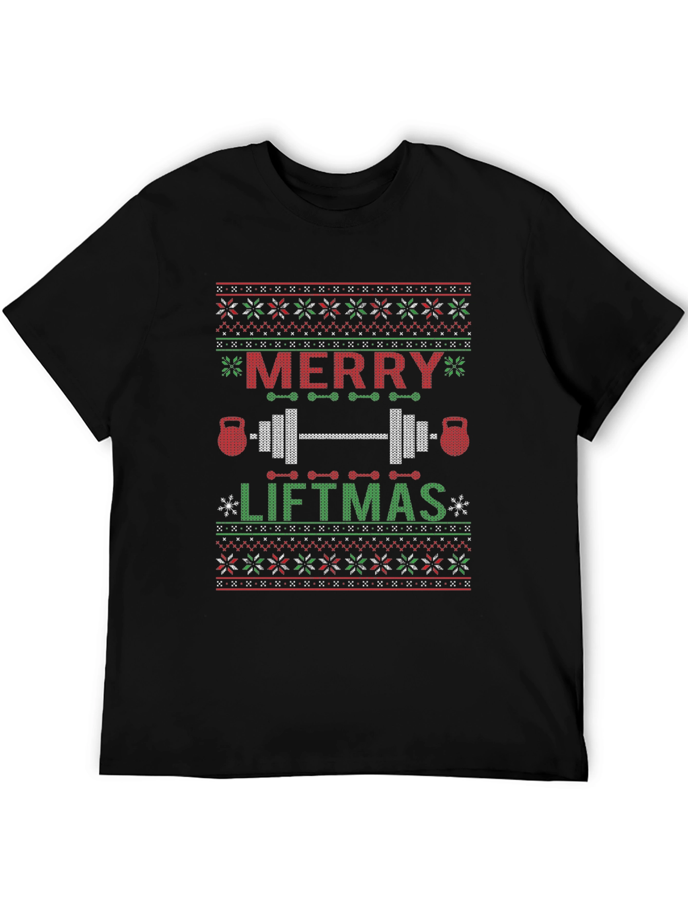 Merry Liftmas Ugly Christmas Sweater Style T-Shirt