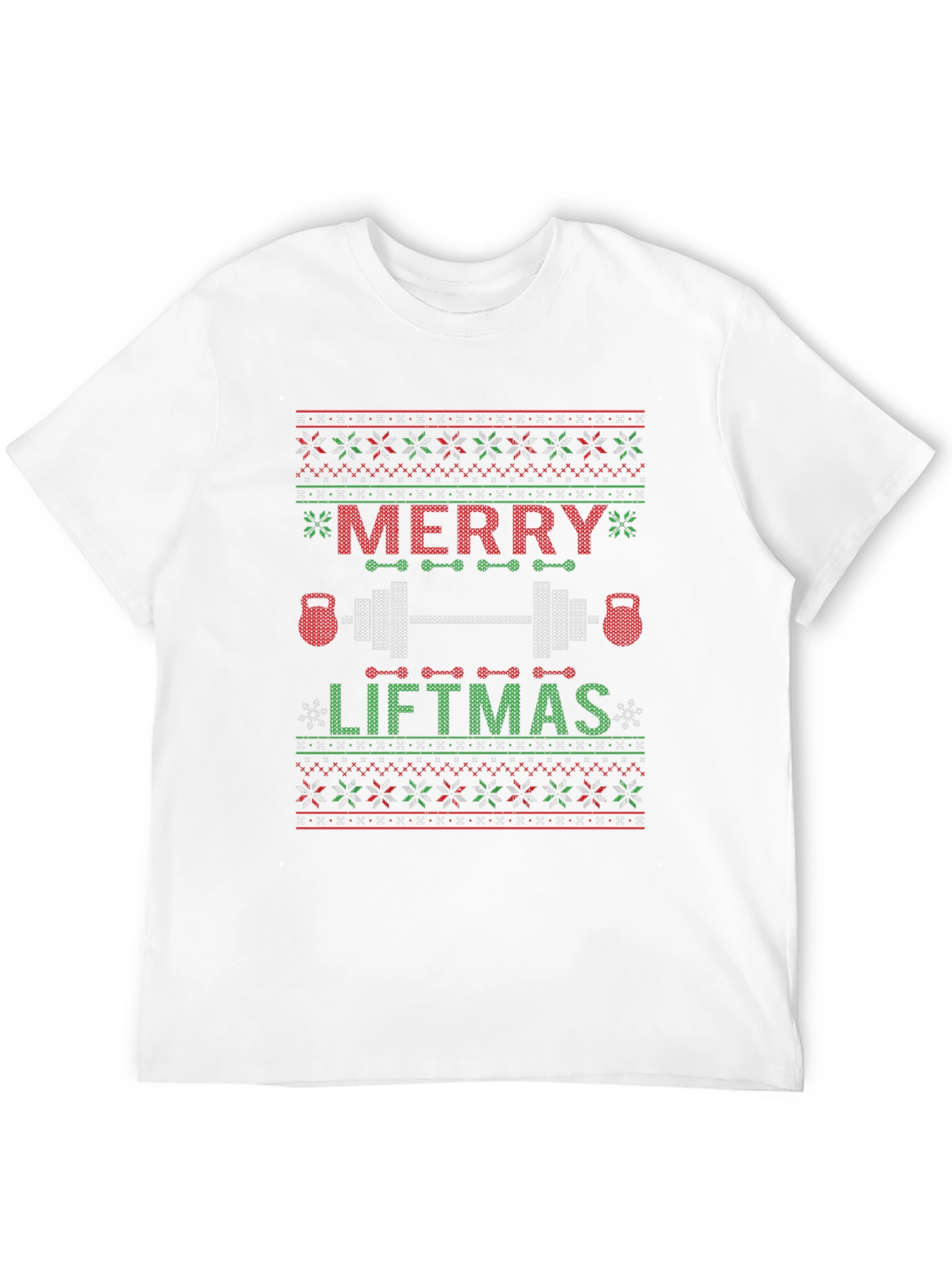 Merry Liftmas Ugly Christmas Sweater Style T-Shirt