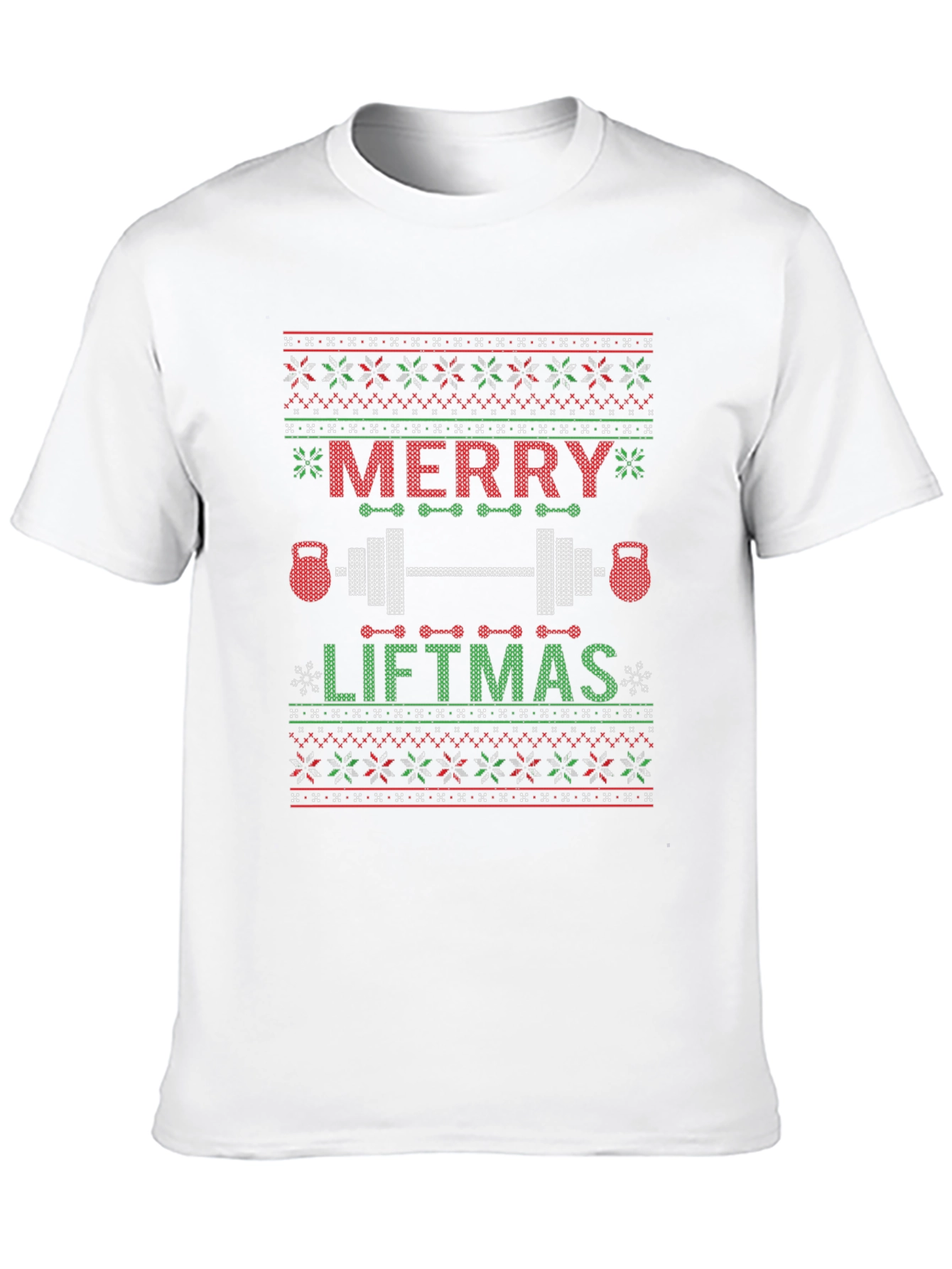 Merry Liftmas Ugly Christmas Sweater Style T-Shirt