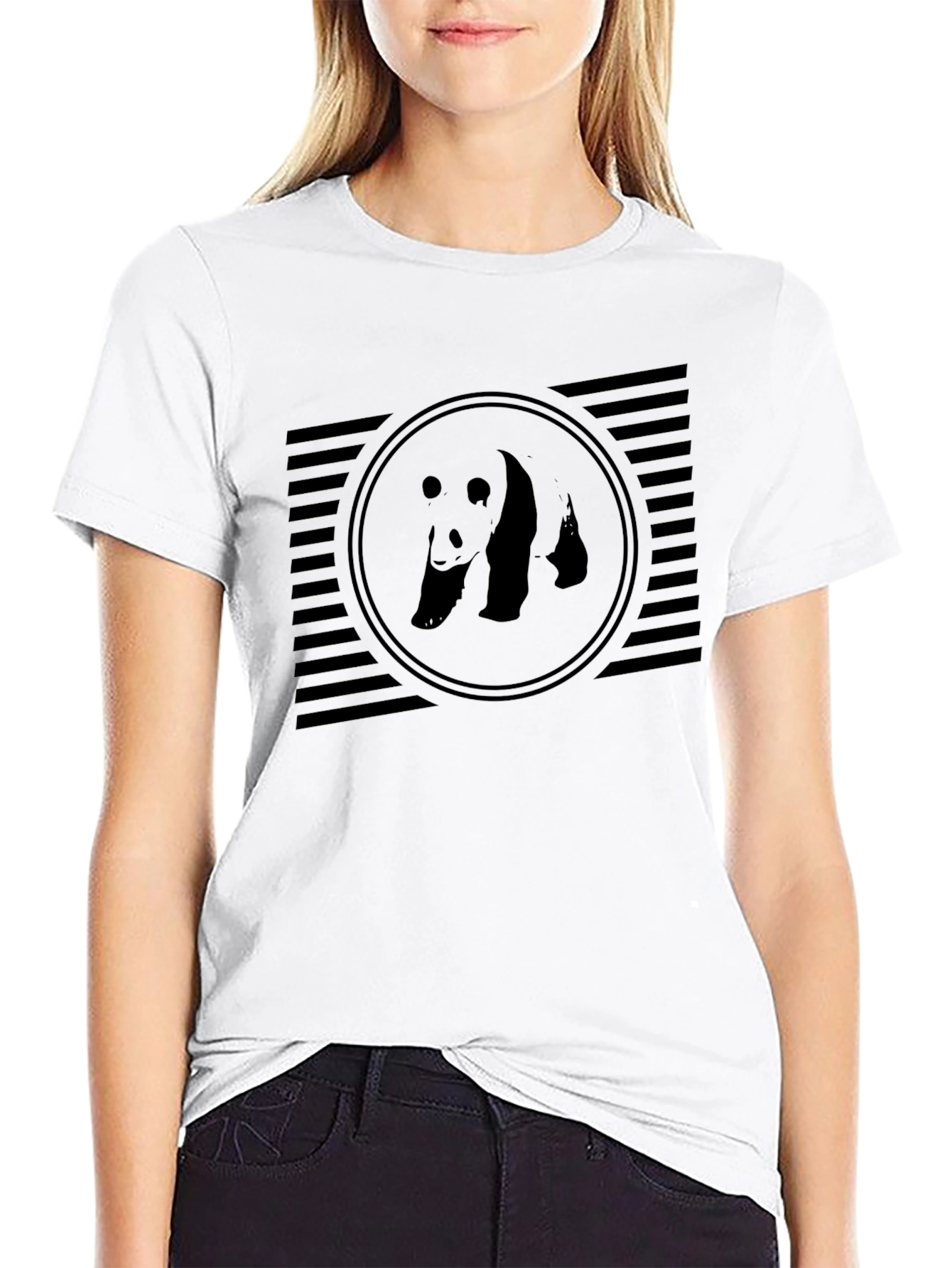 Panda Graphic Black T-Shirt