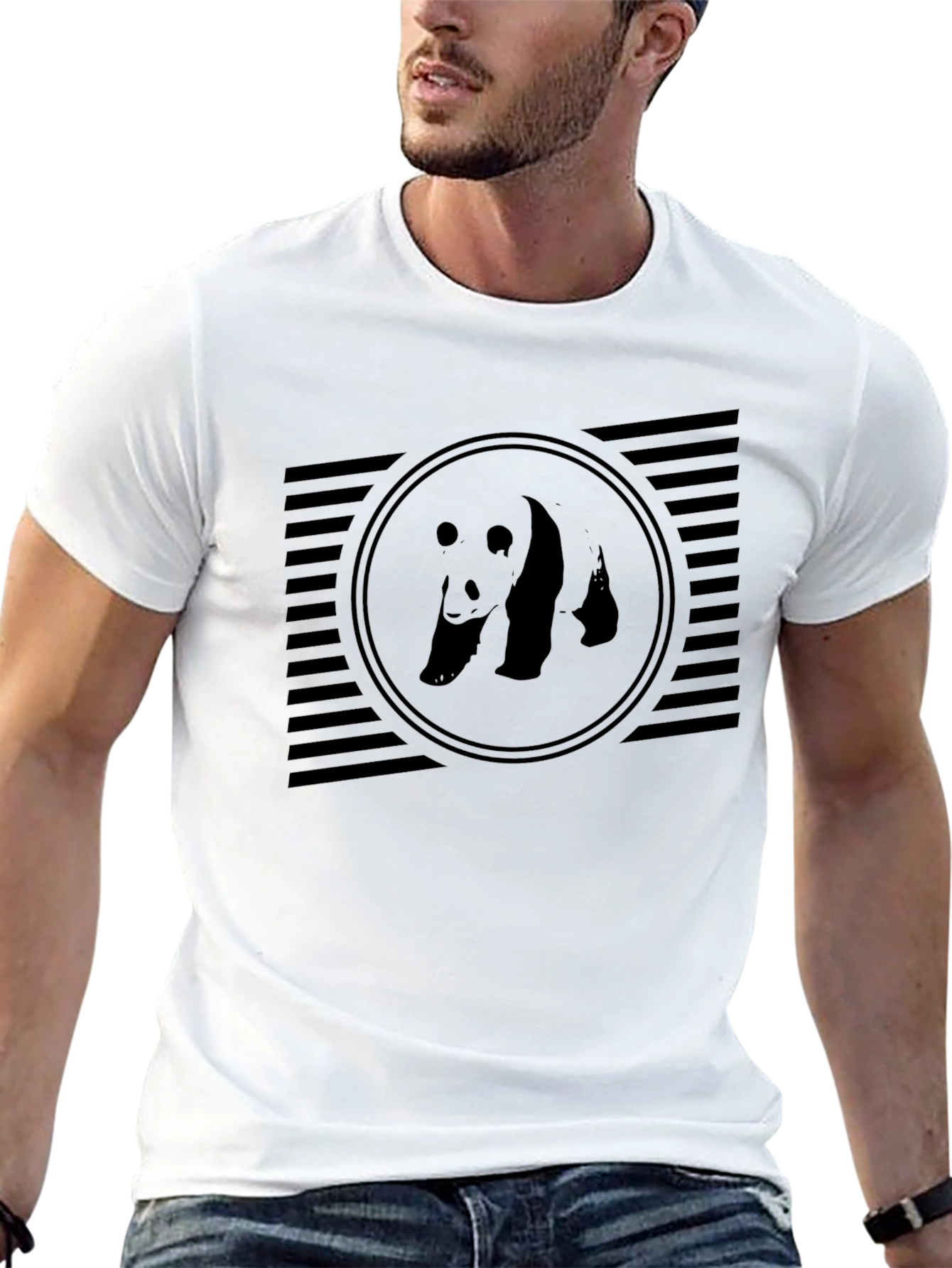 Panda Graphic Black T-Shirt