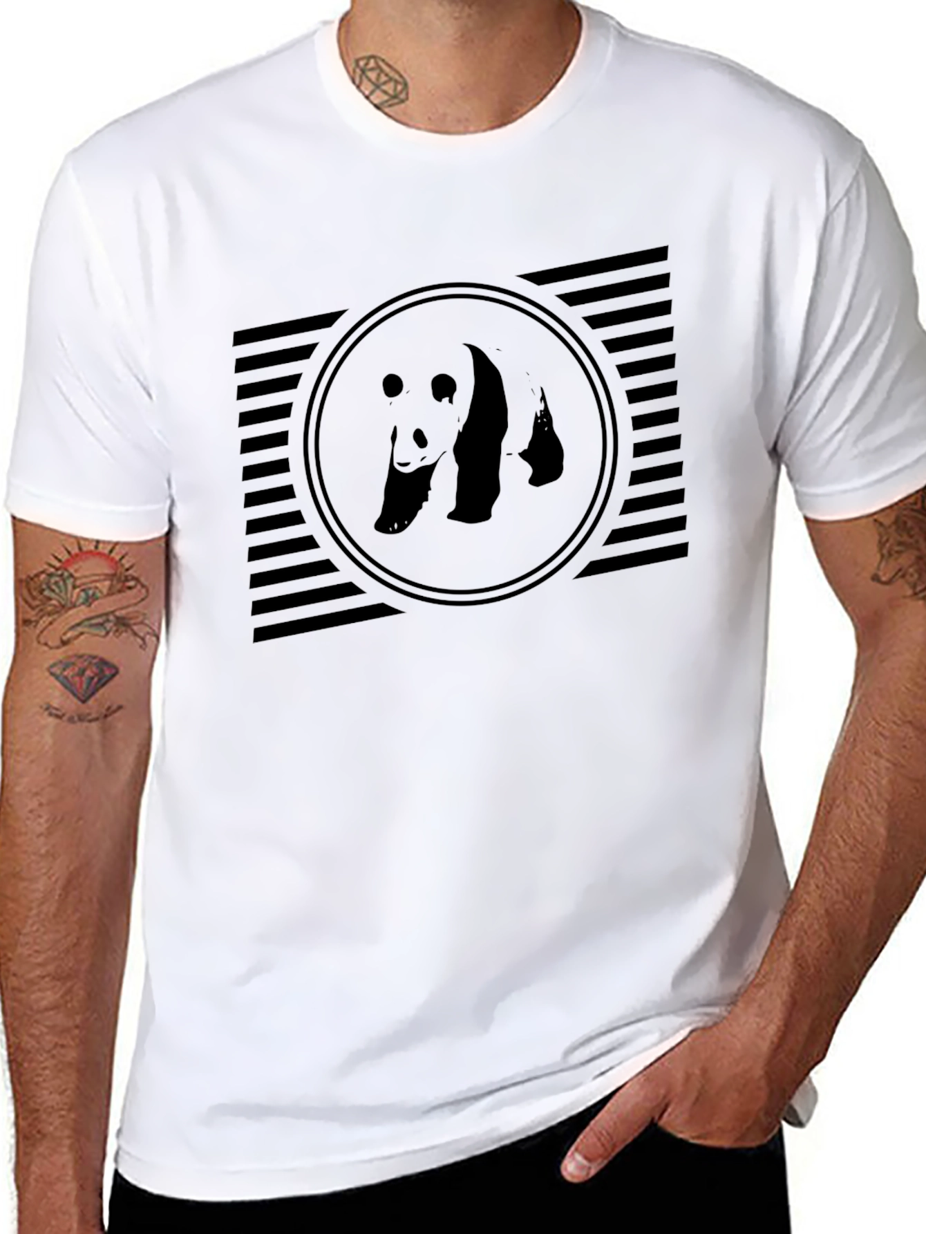 Panda Graphic Black T-Shirt