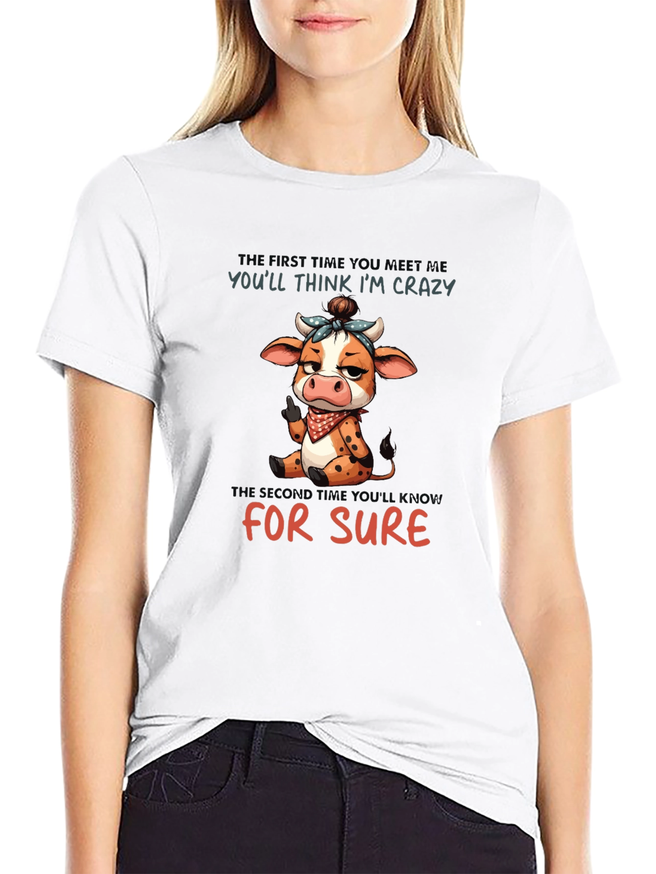 Crazy Cow Graphic Tee - Funny Unisex T-Shirt