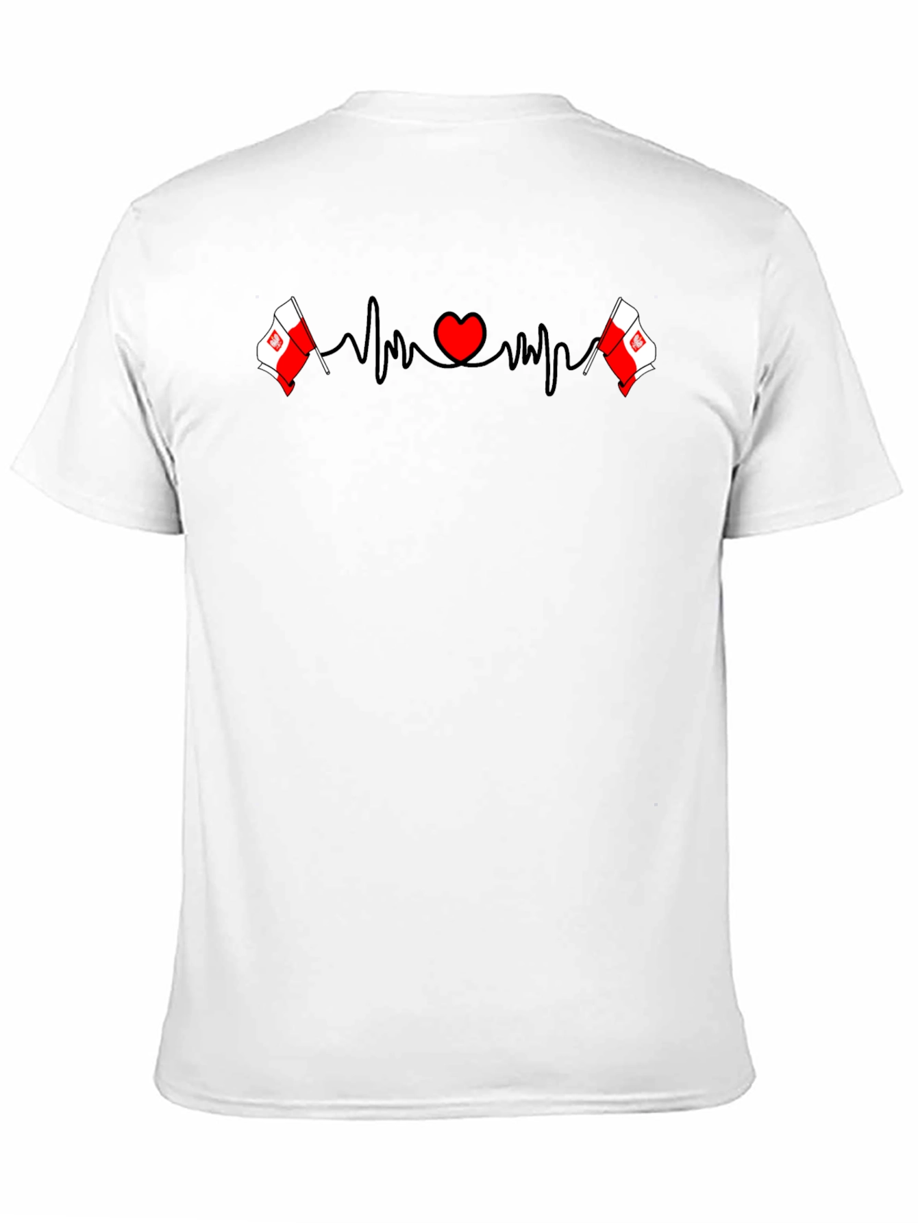Poland Flag Heartbeat Graphic Tee